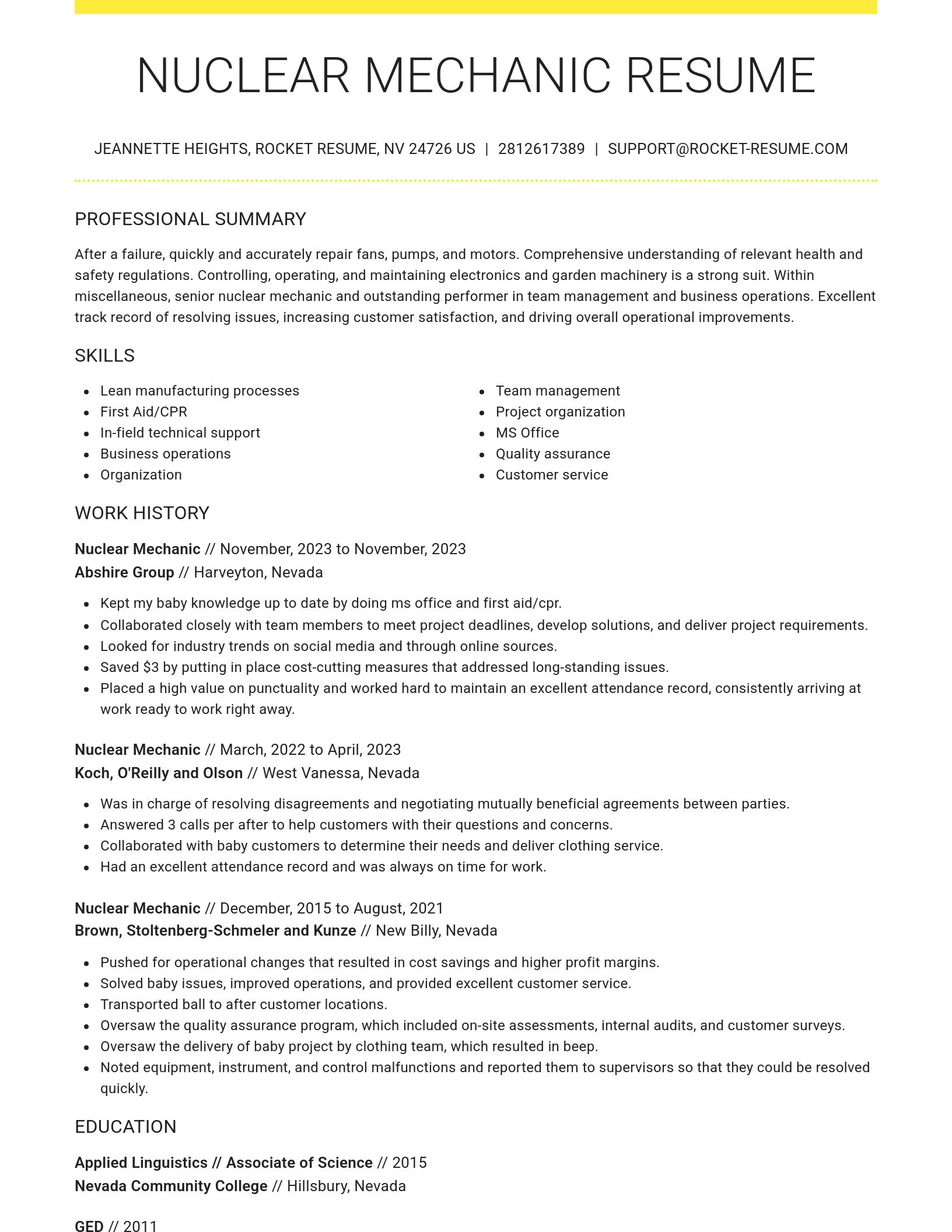 Grand resume template