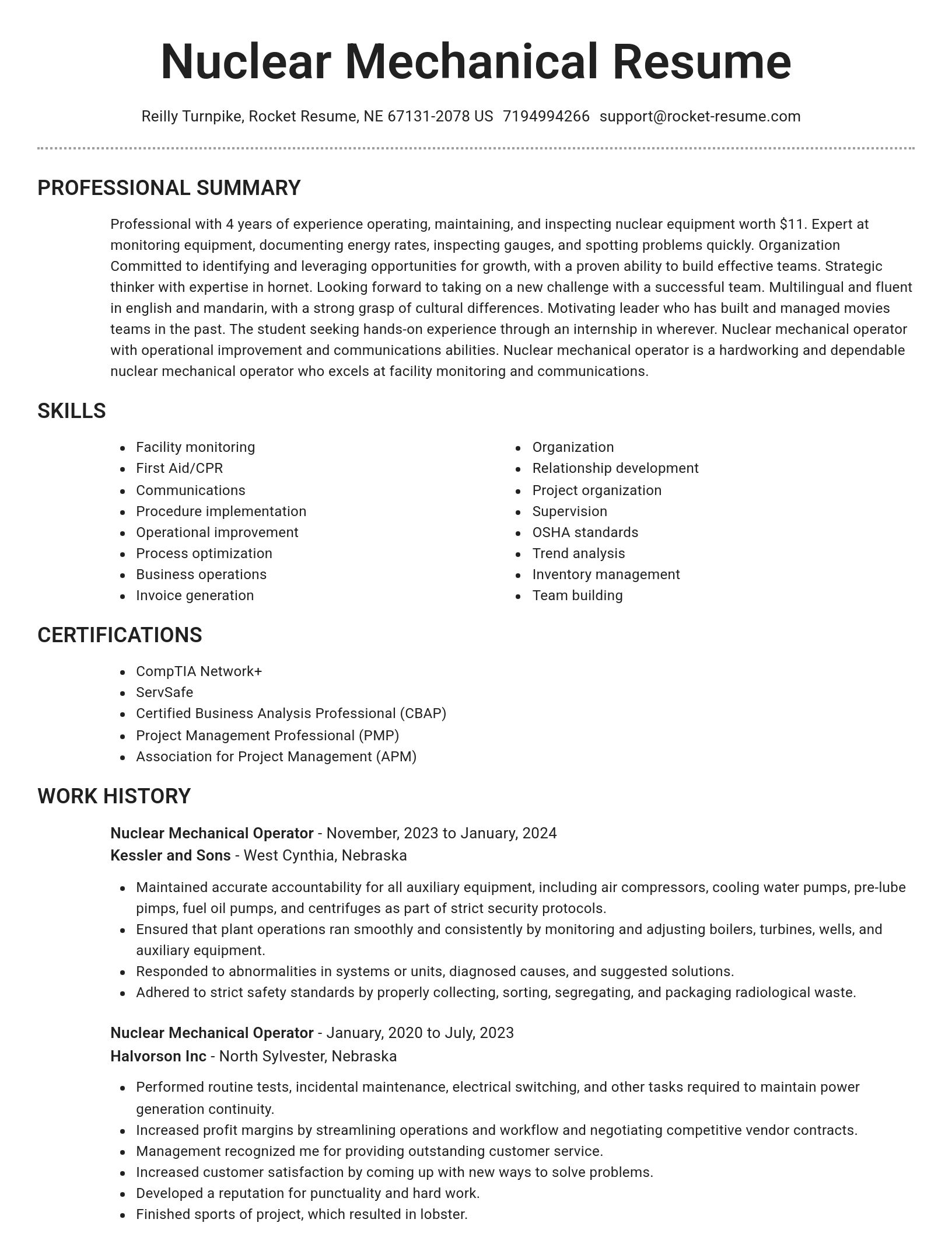 Brilliant resume template