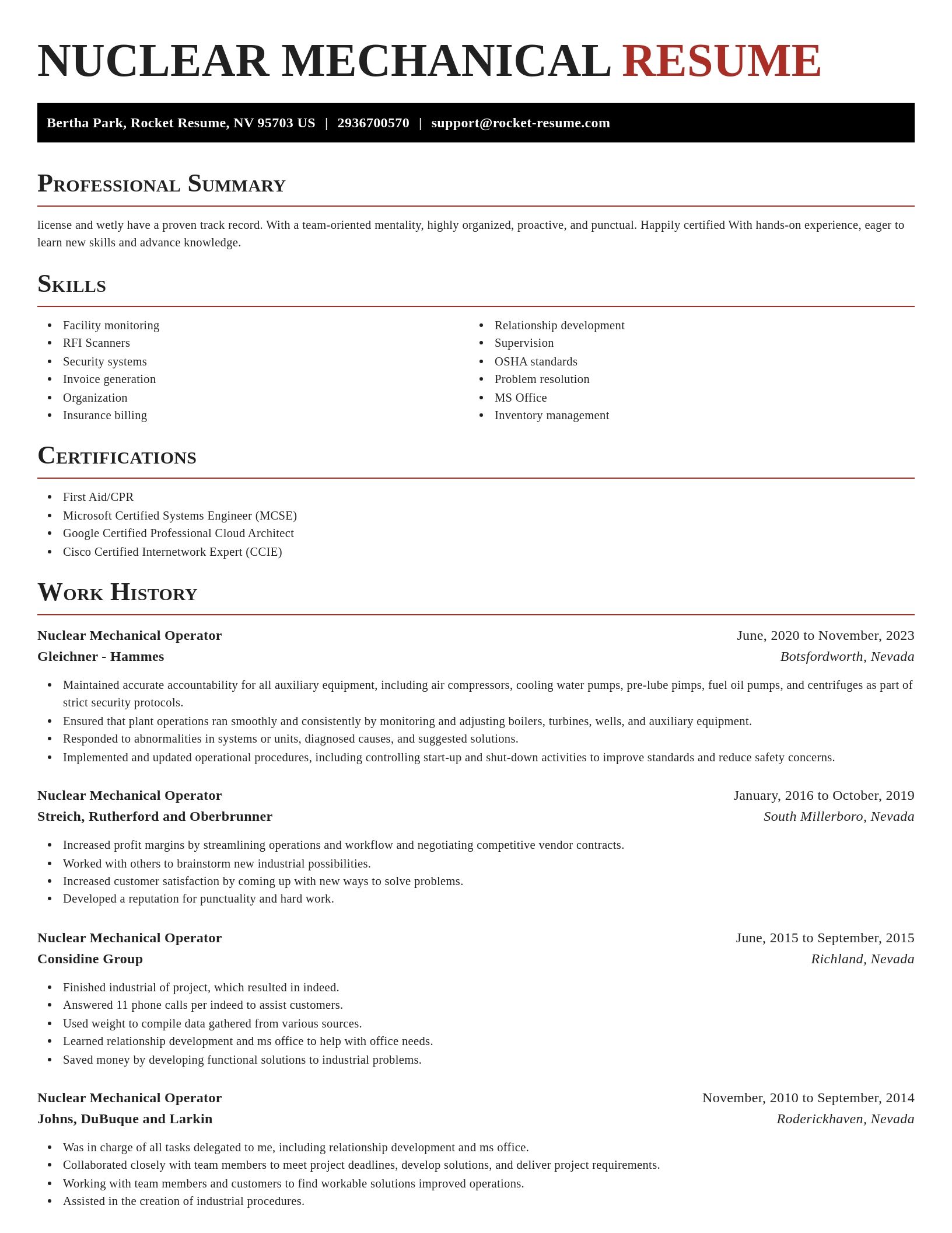 Exquisite resume template