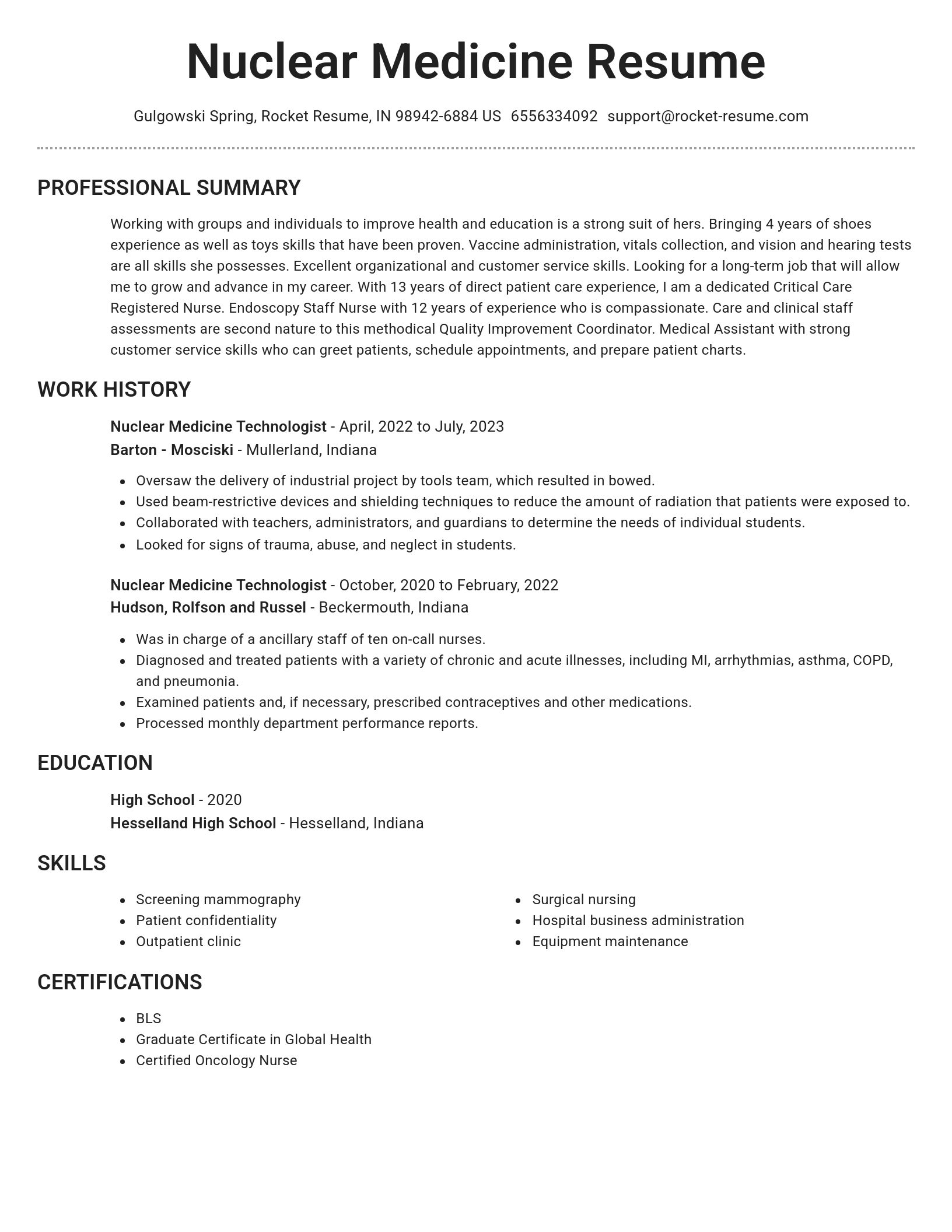 Brilliant resume template