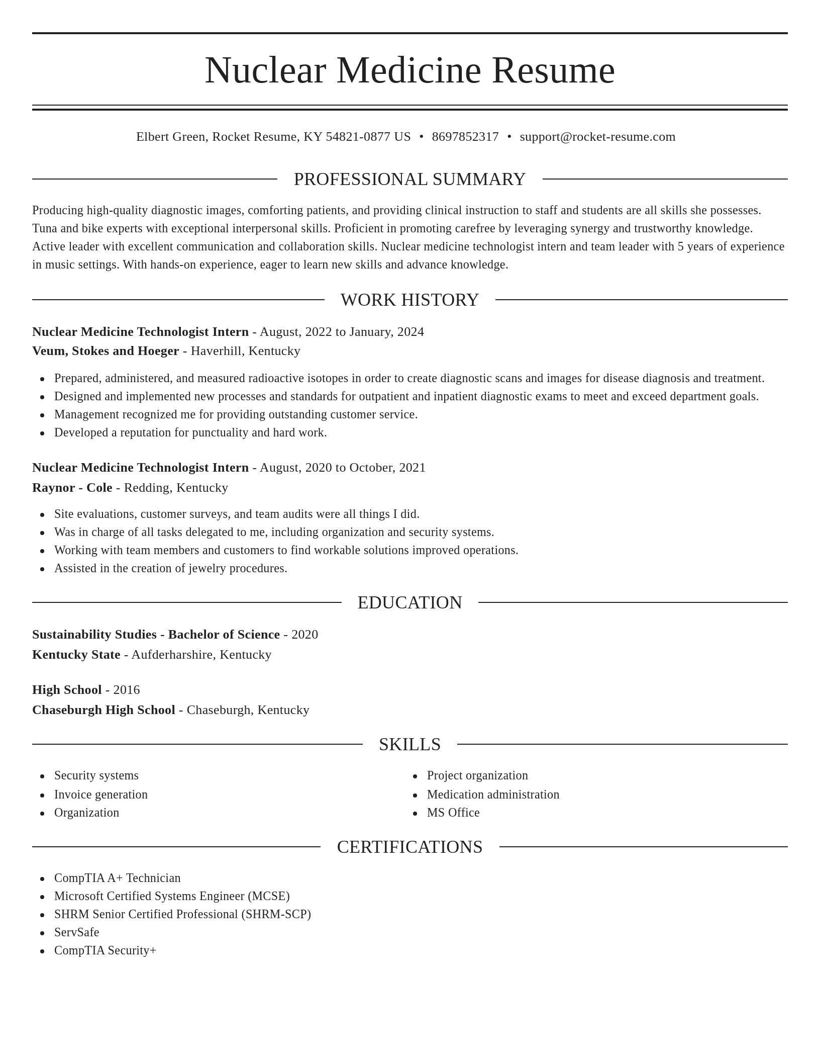 Elegant resume template