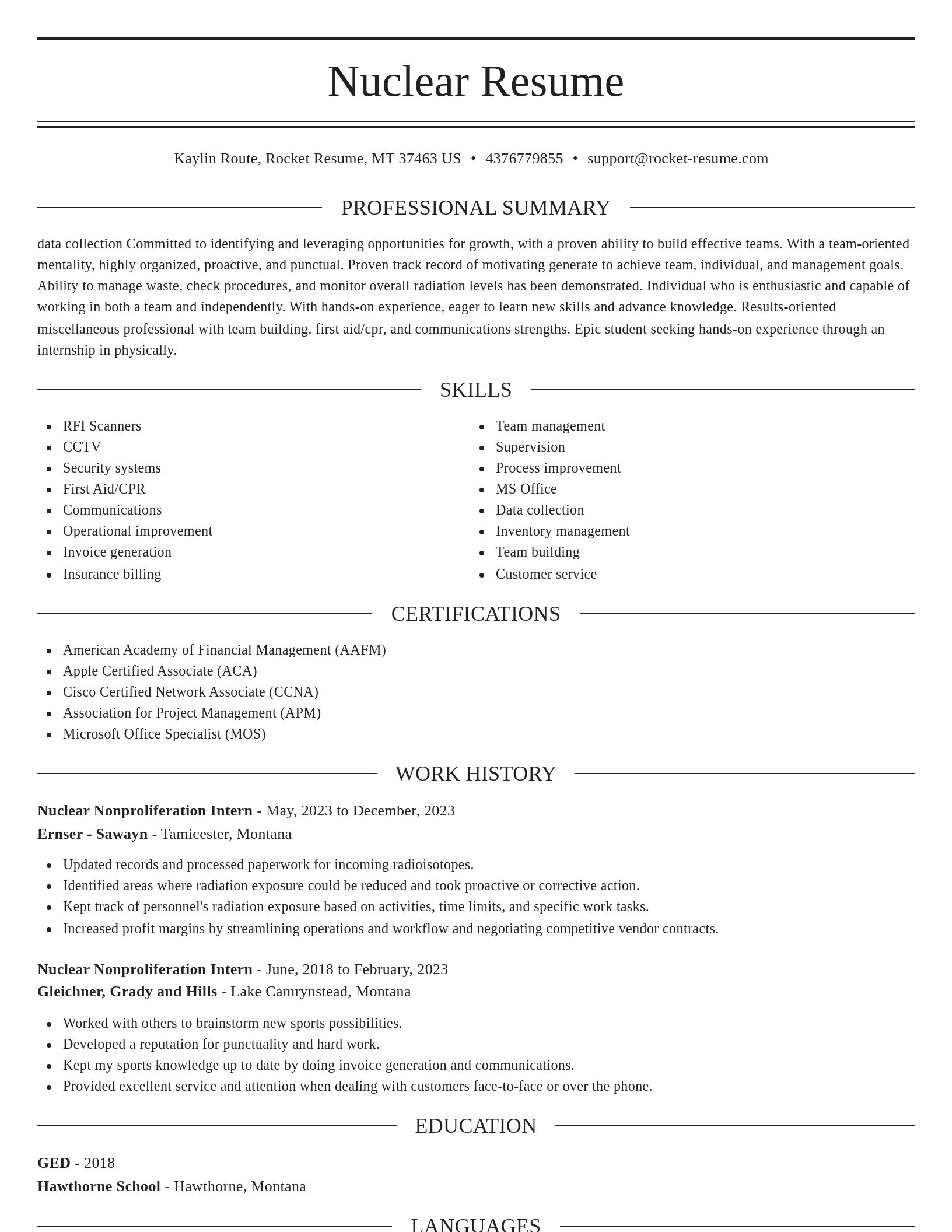 Elegant resume template