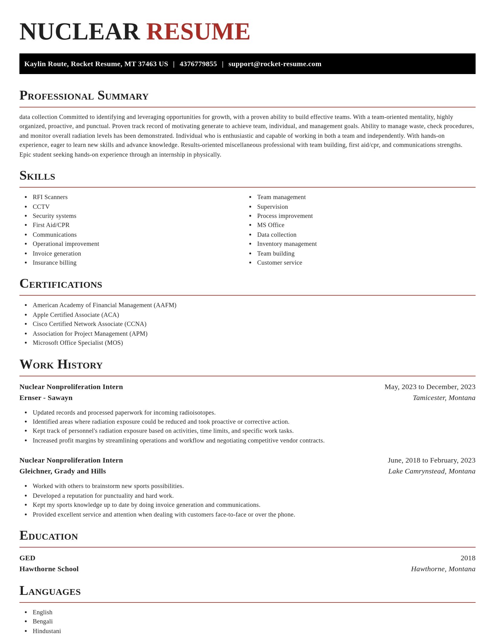 Exquisite resume template