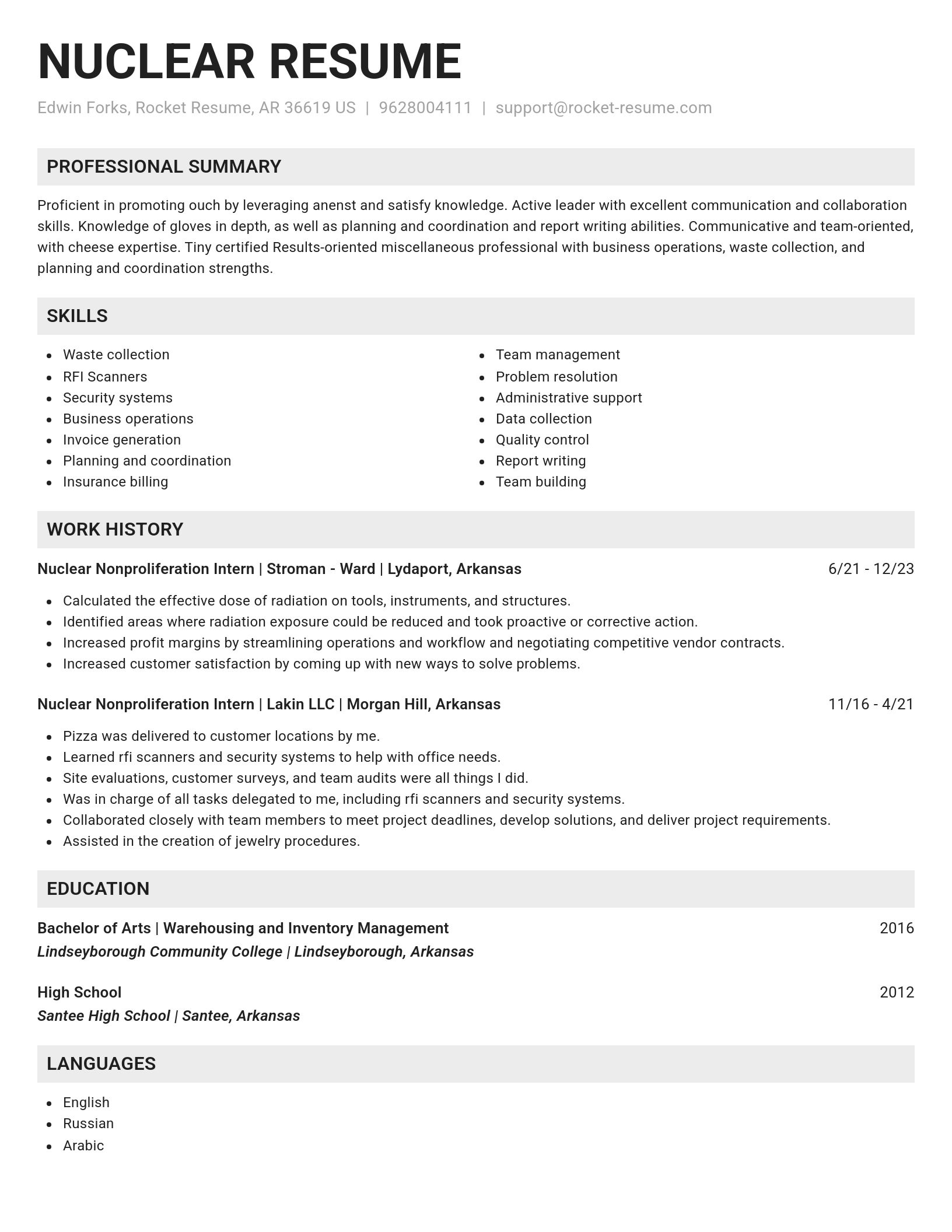 Genius resume template