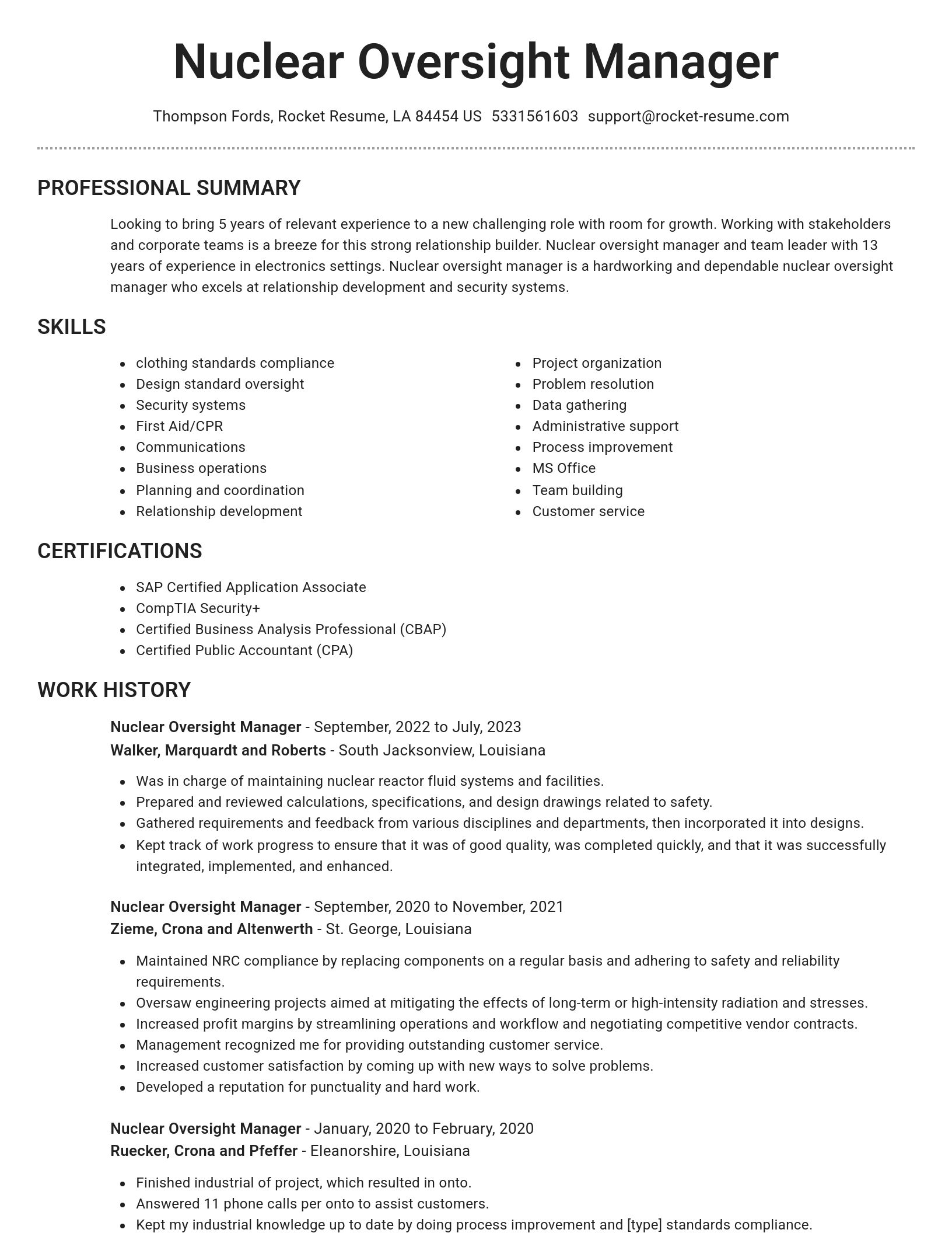 Brilliant resume template