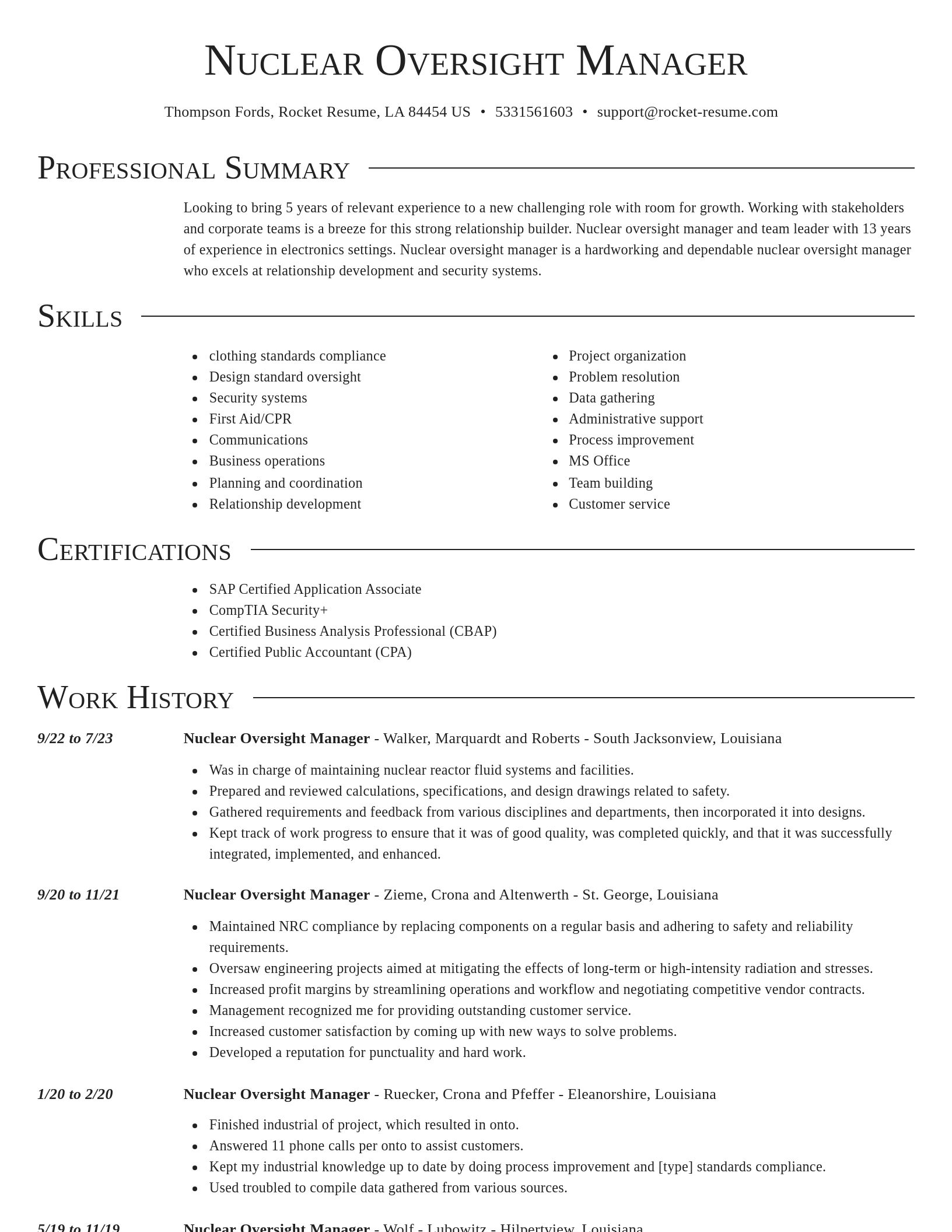 Director resume template