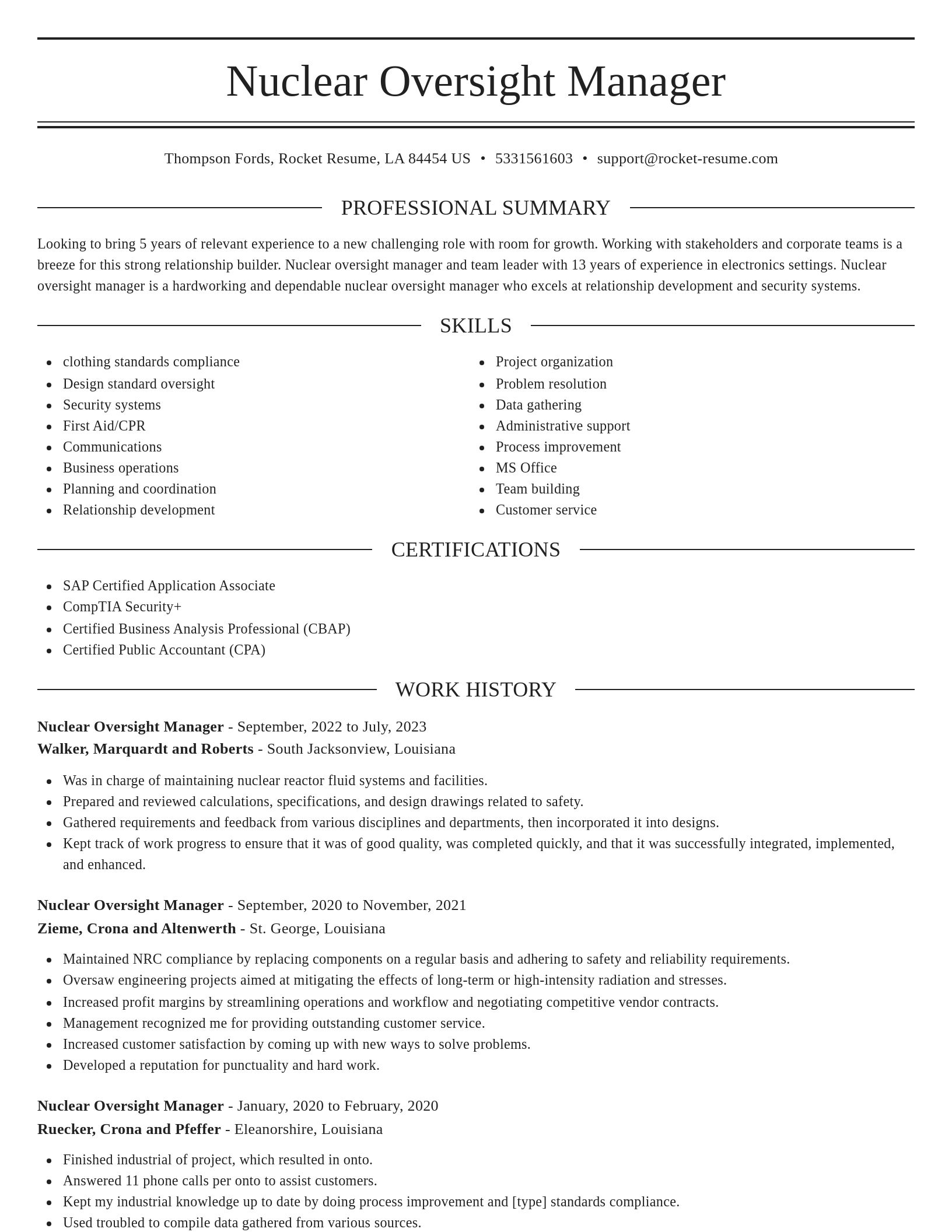 Elegant resume template
