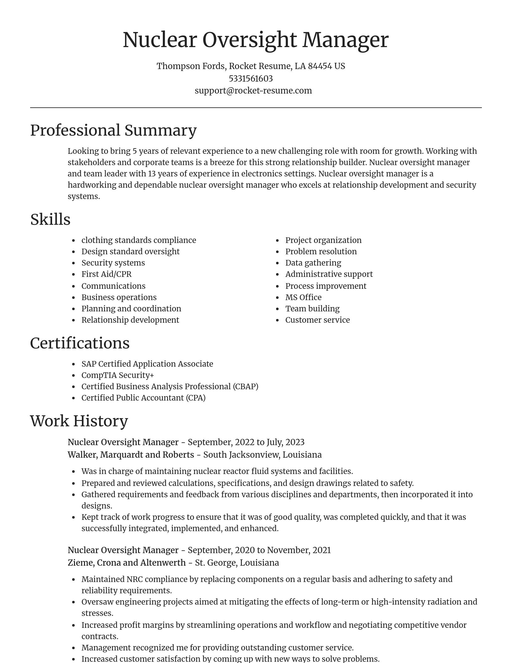 Focal Point resume template