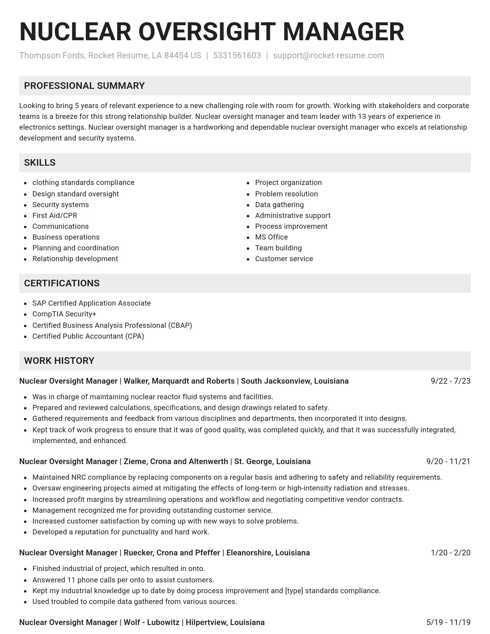 Genius resume template