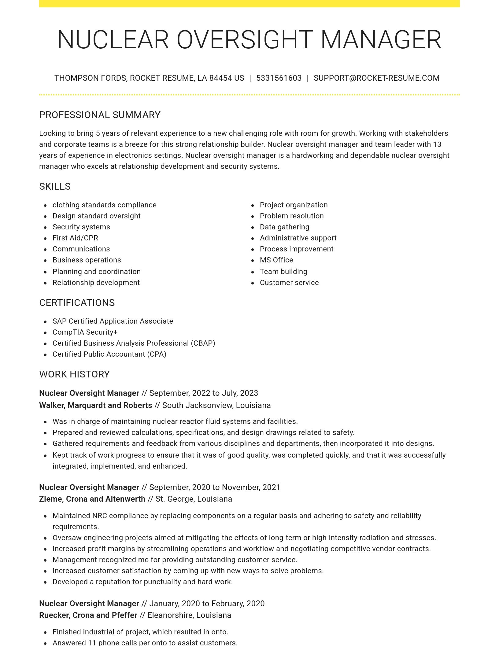 Grand resume template