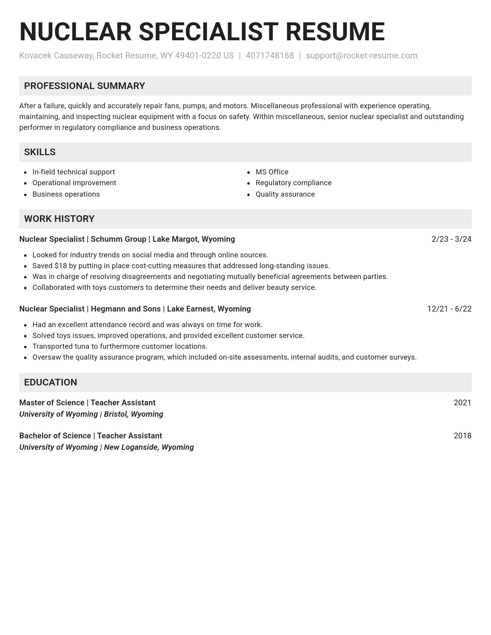 Genius resume template