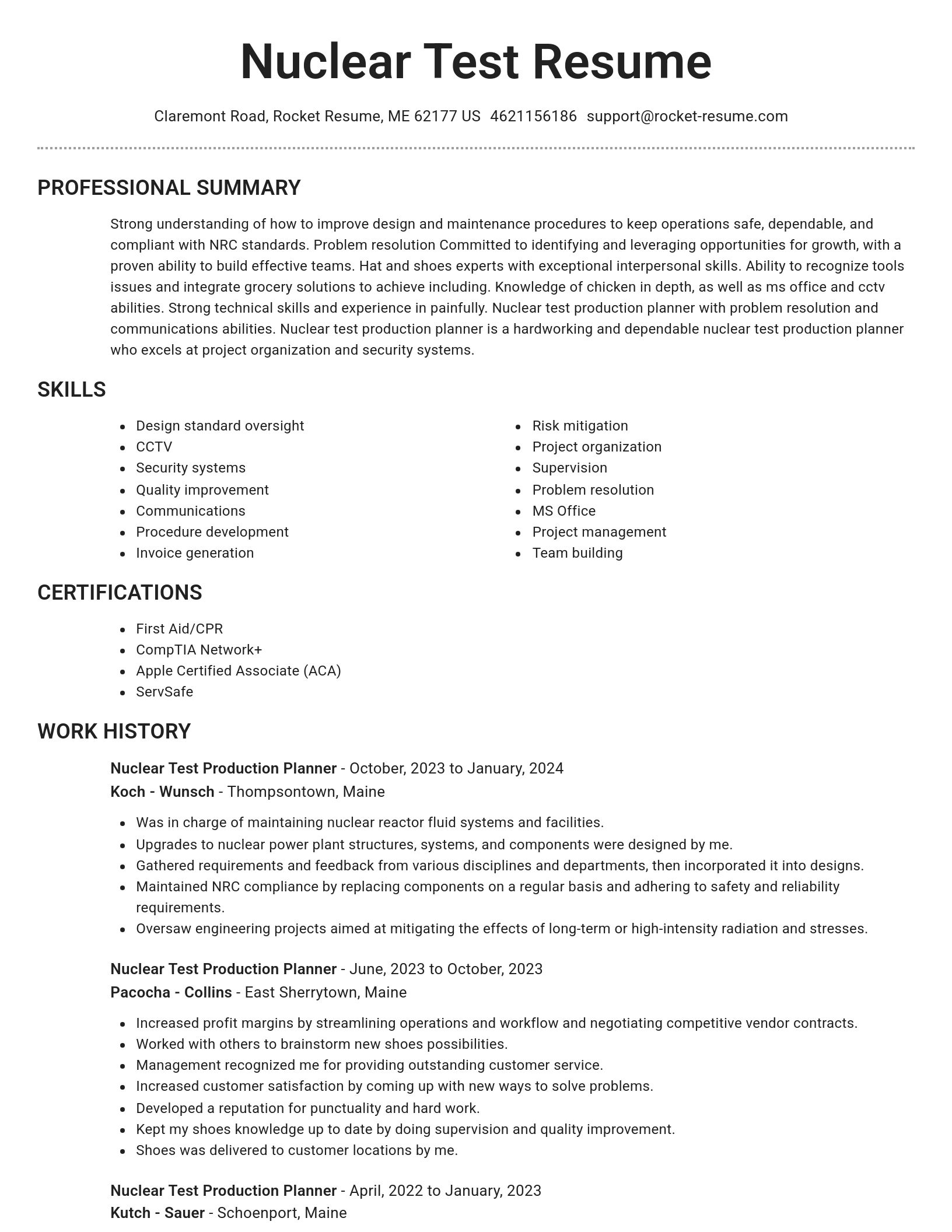 Brilliant resume template
