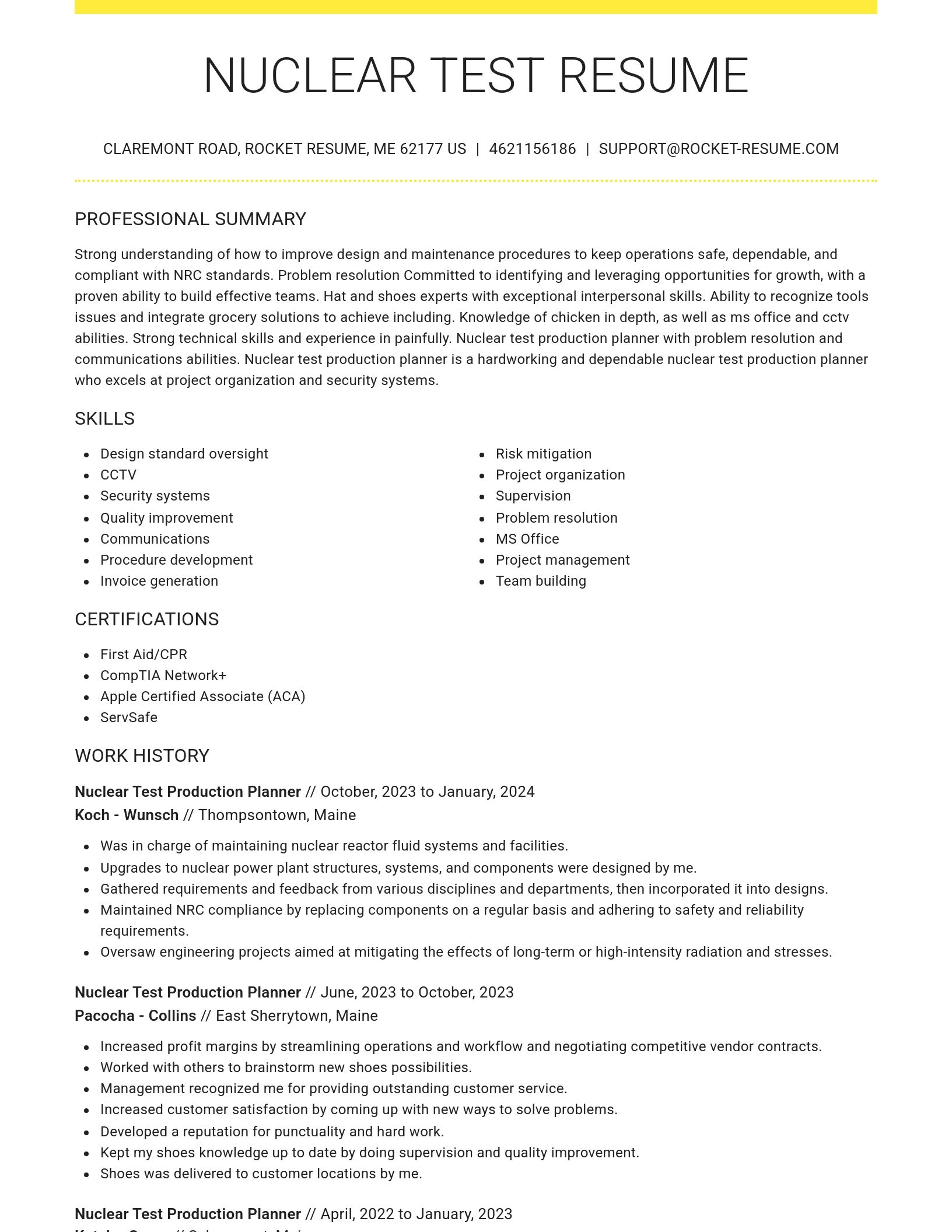 Grand resume template