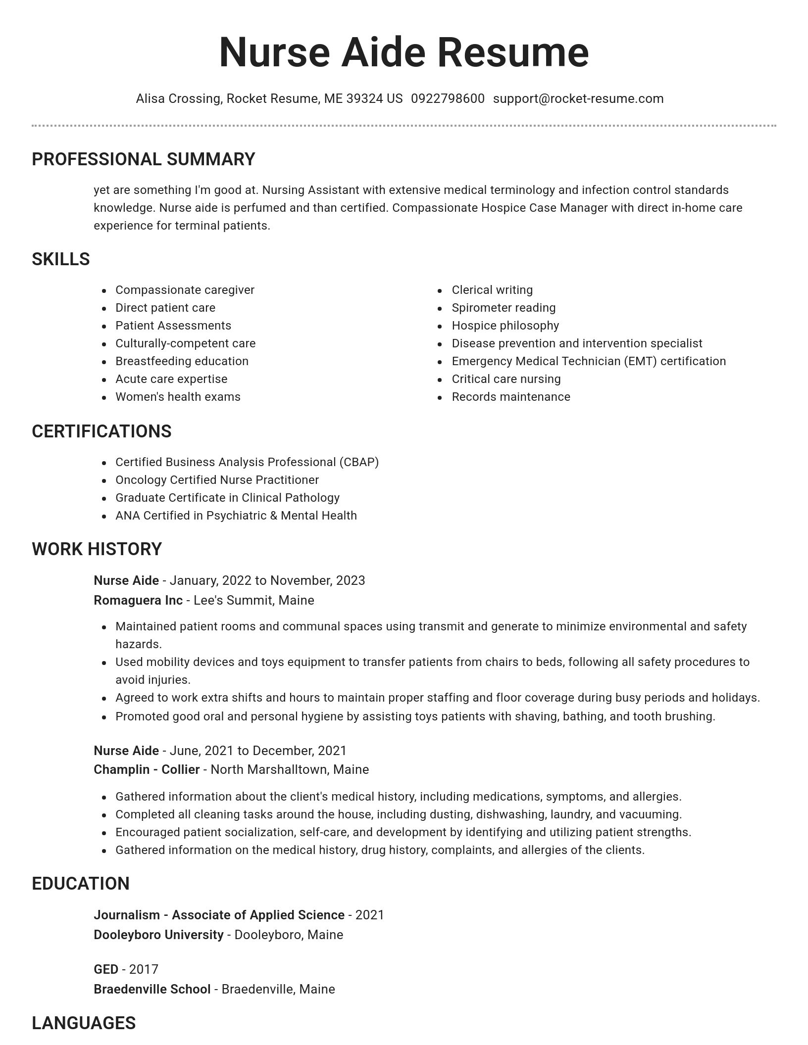 Brilliant resume template