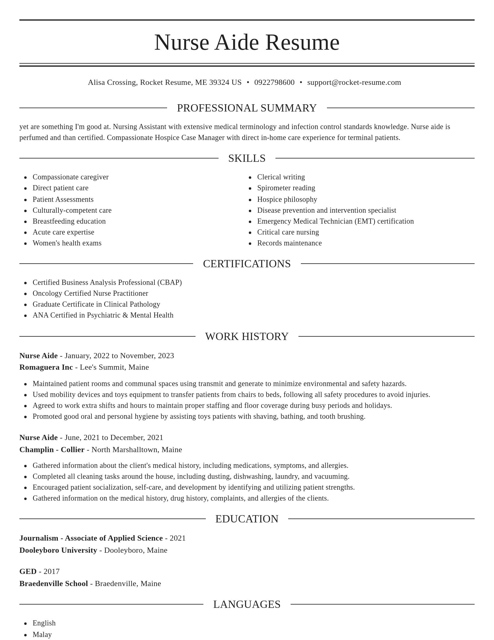 Elegant resume template