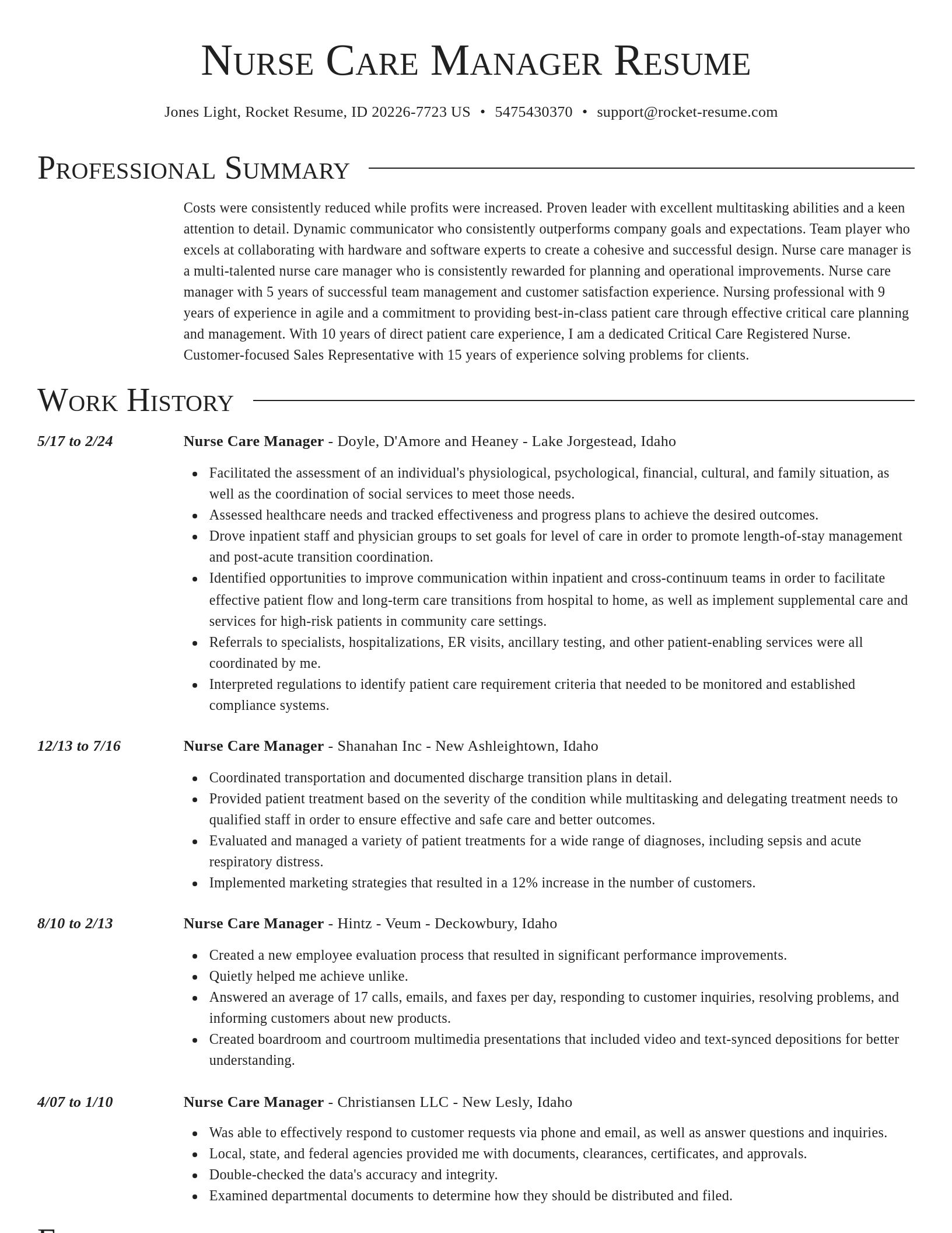 Director resume template
