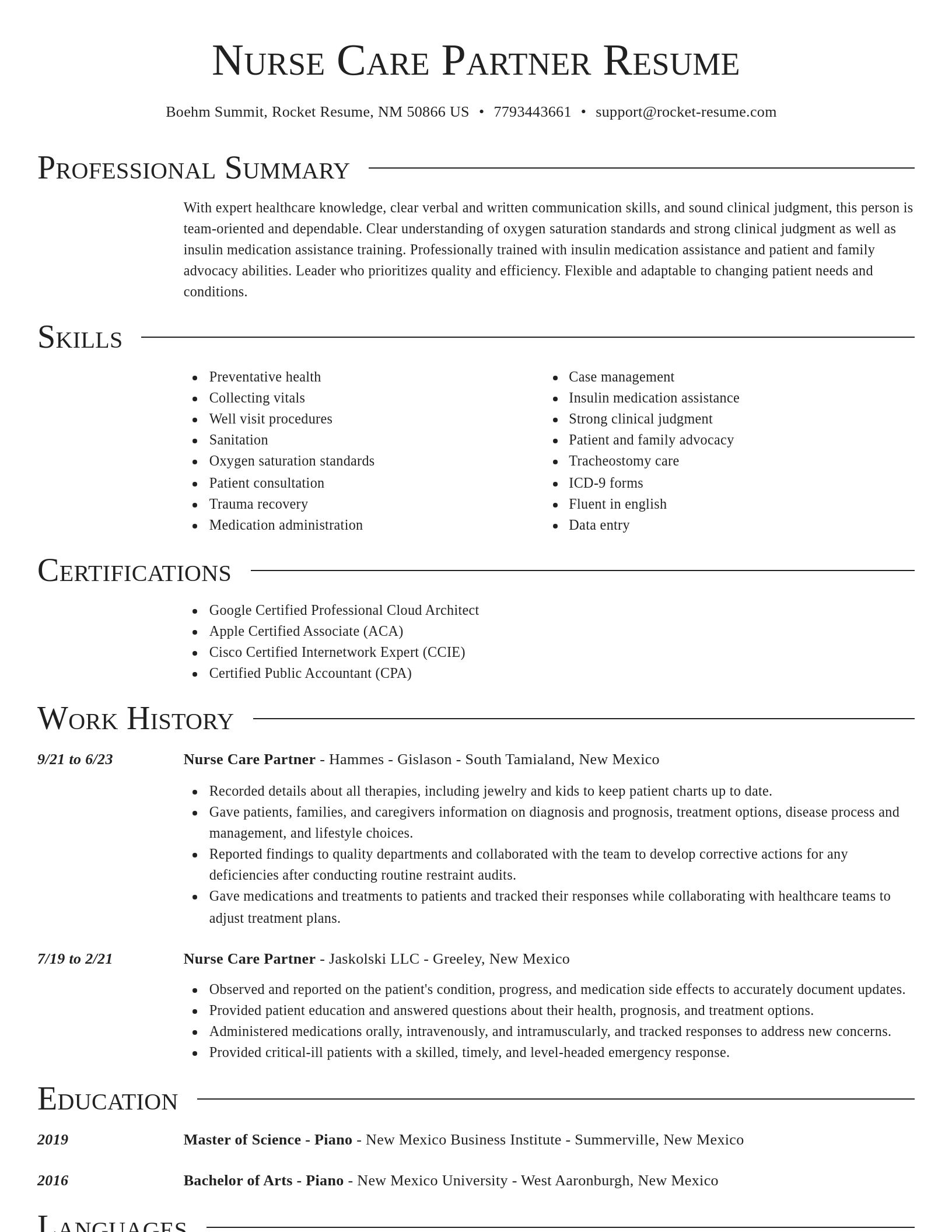Director resume template