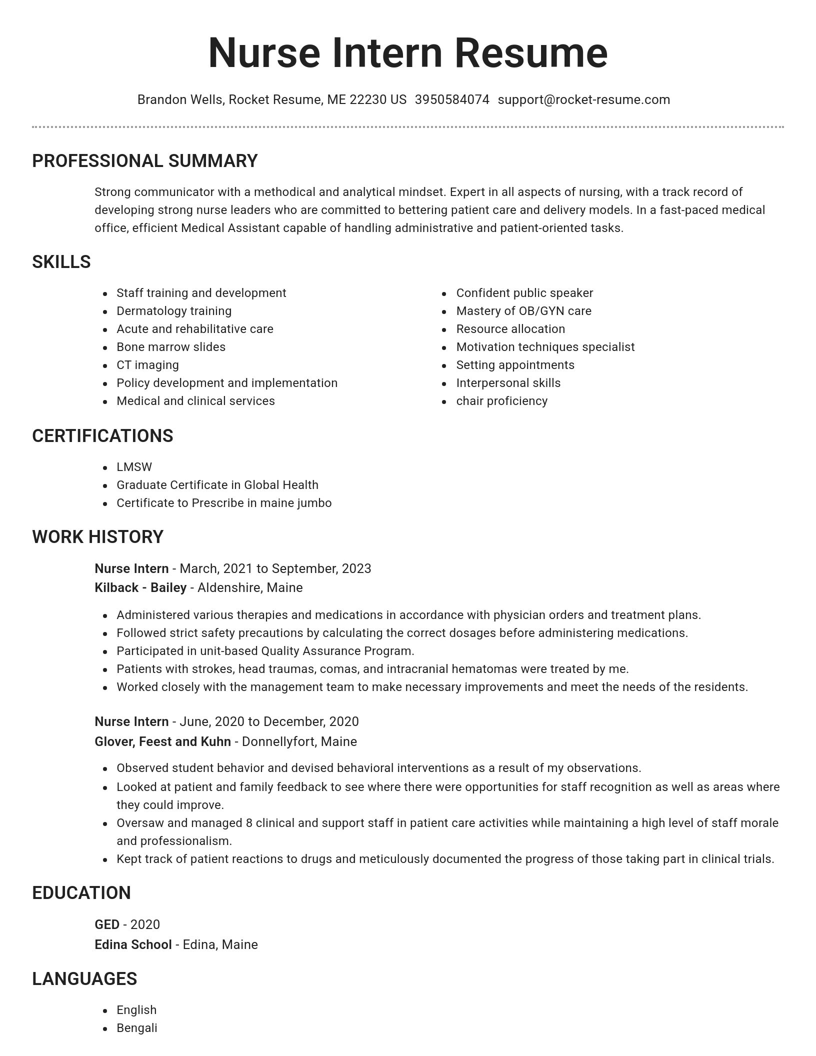 Brilliant resume template