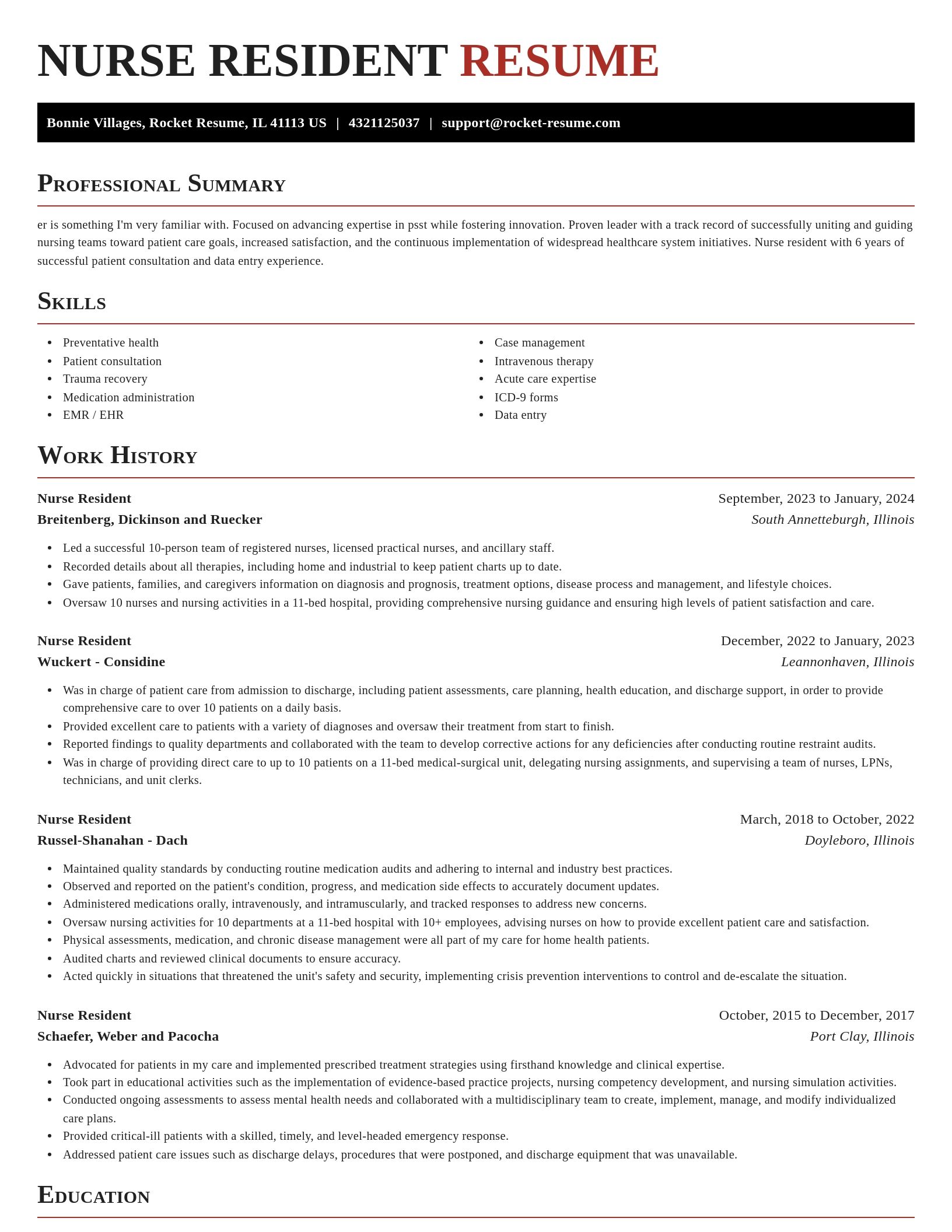 Exquisite resume template