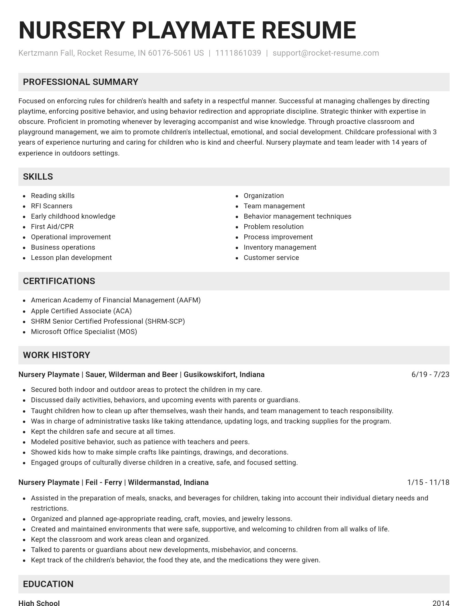 Genius resume template