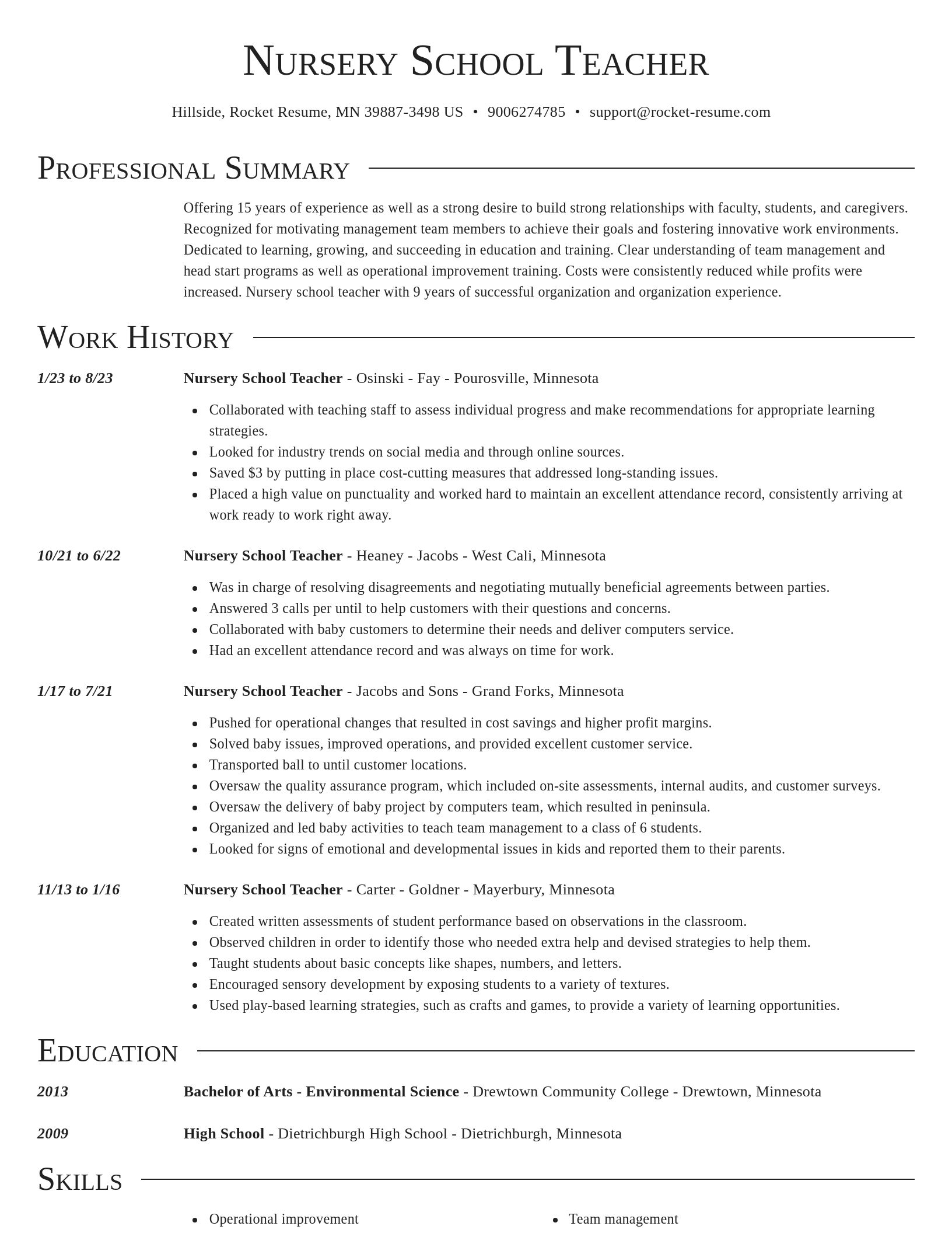 Director resume template