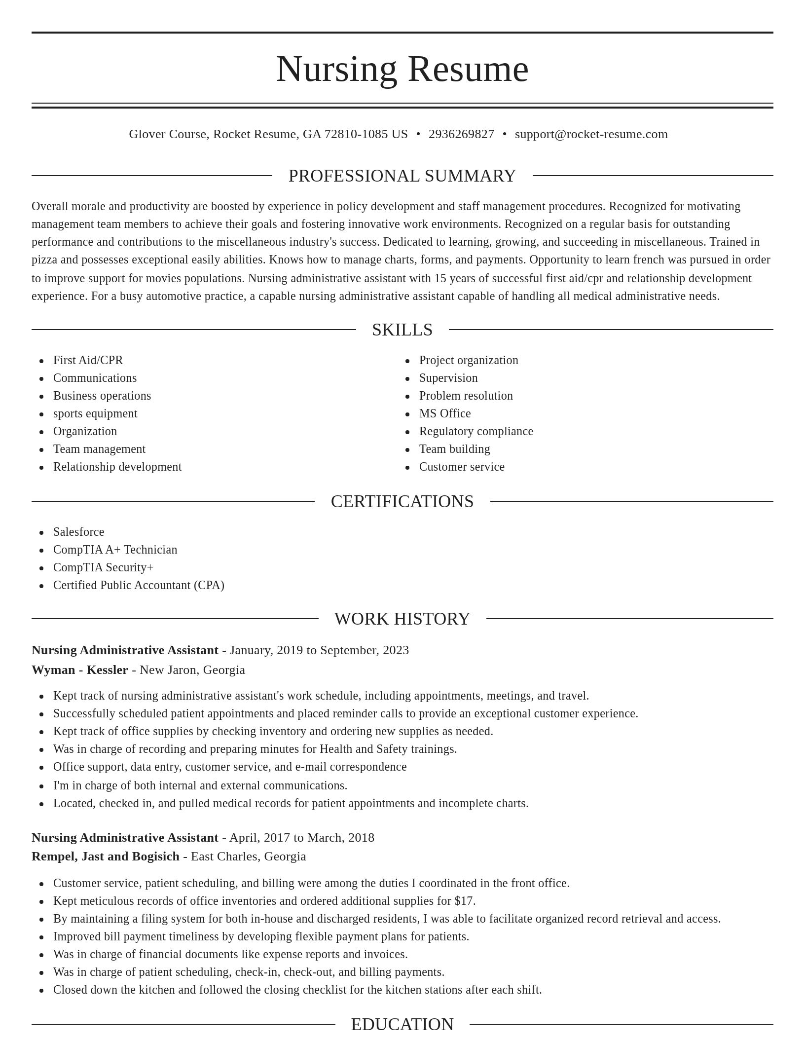 Elegant resume template