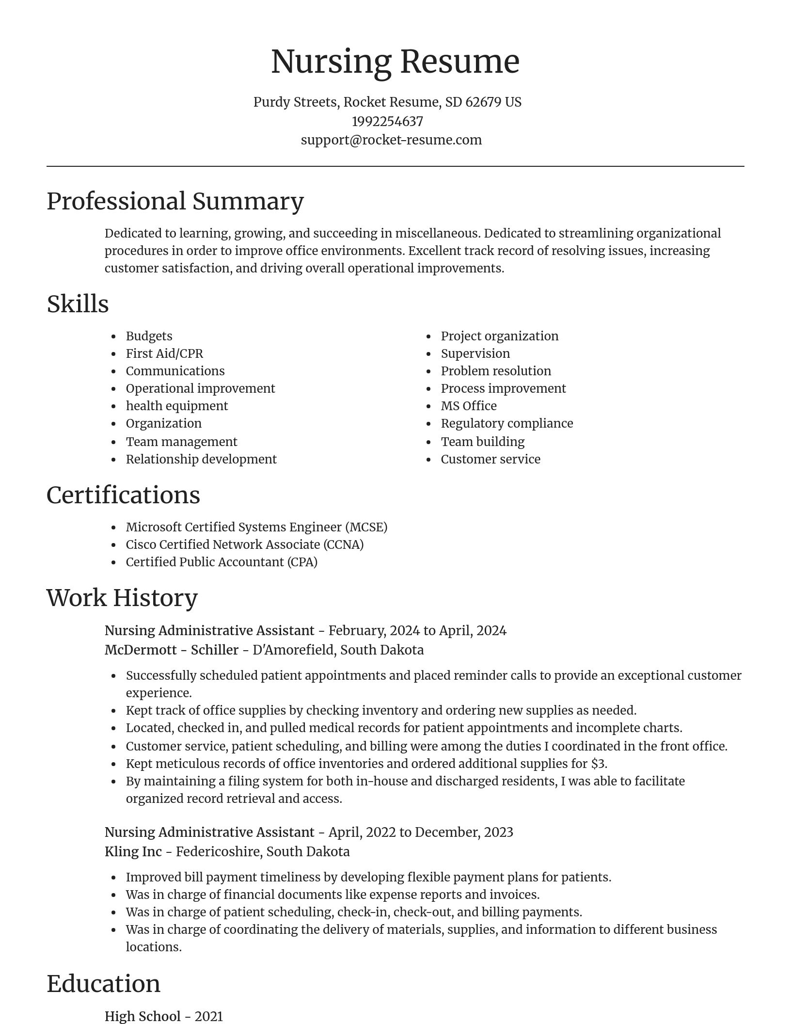 Focal Point resume template