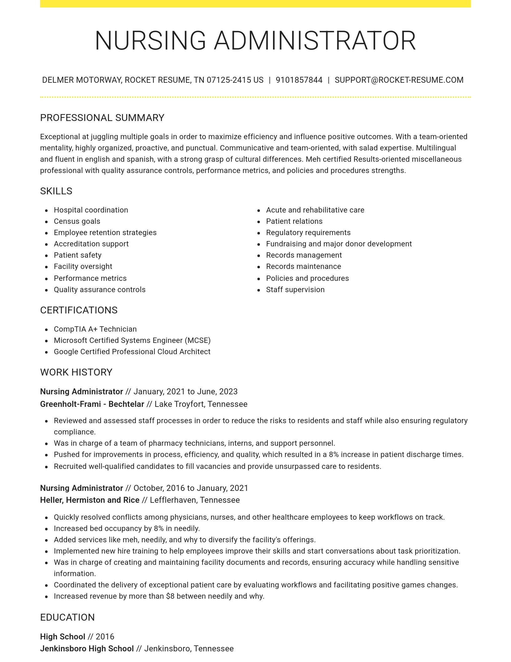 Grand resume template