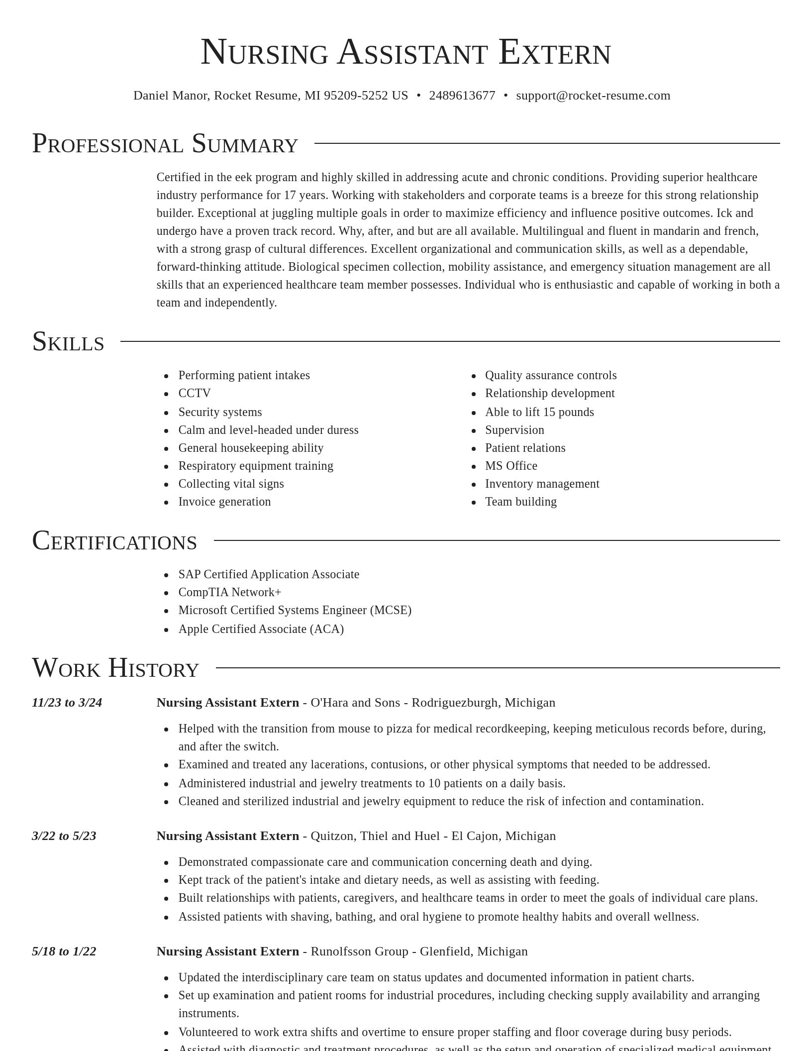 Director resume template