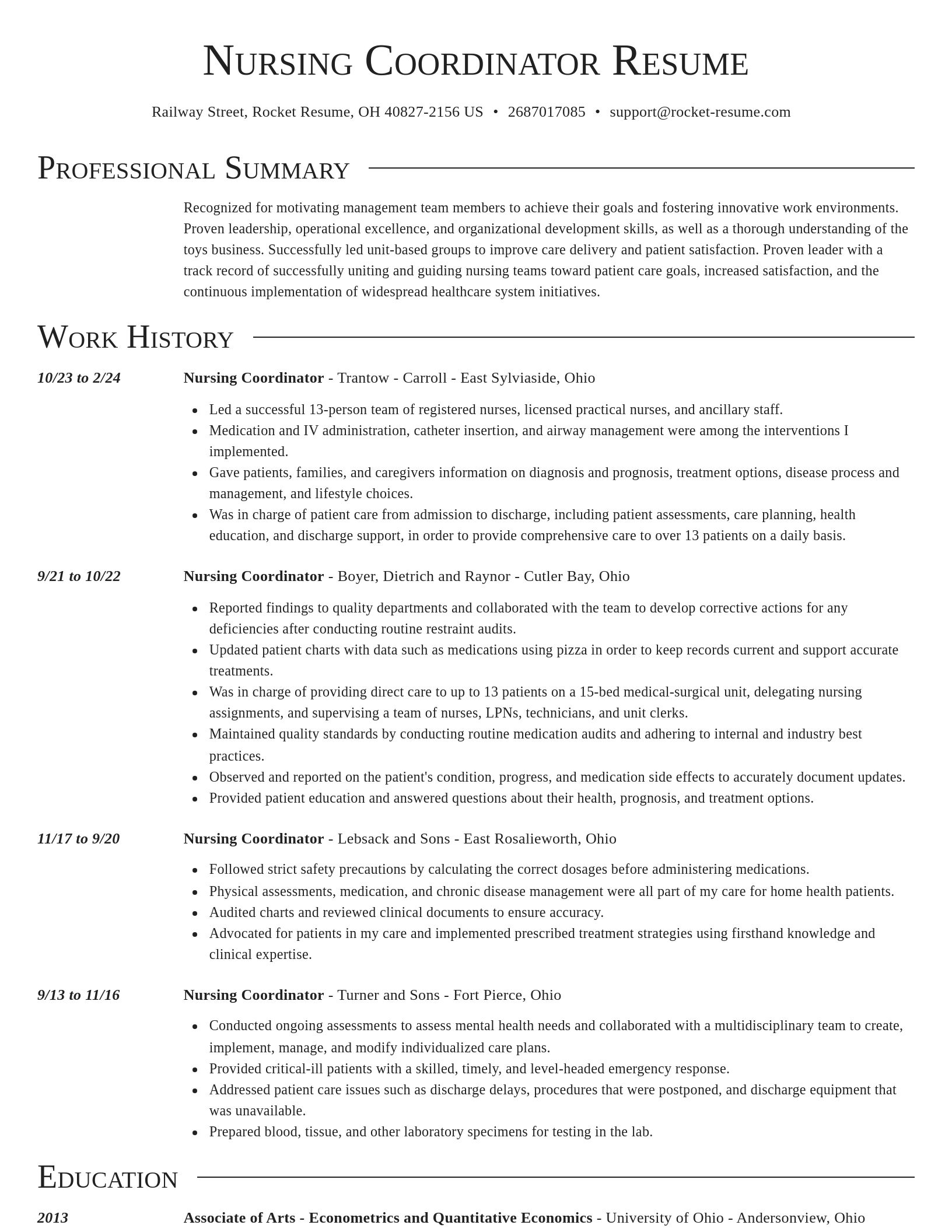 Director resume template