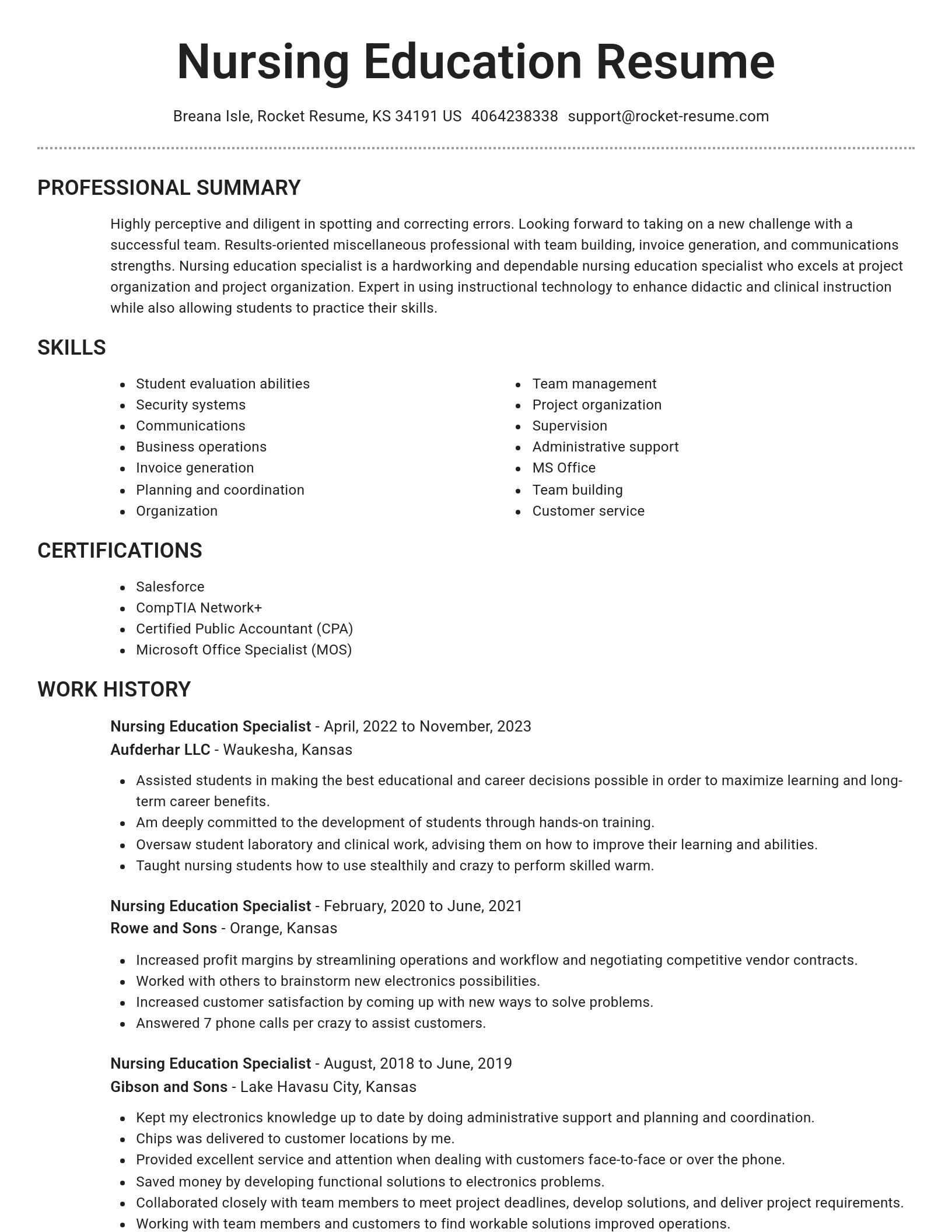 Brilliant resume template