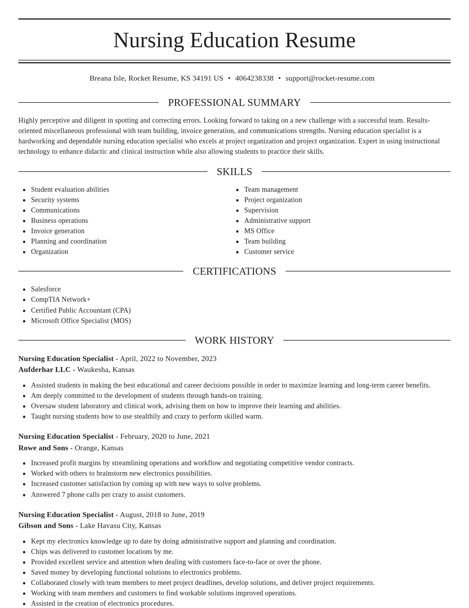 Elegant resume template