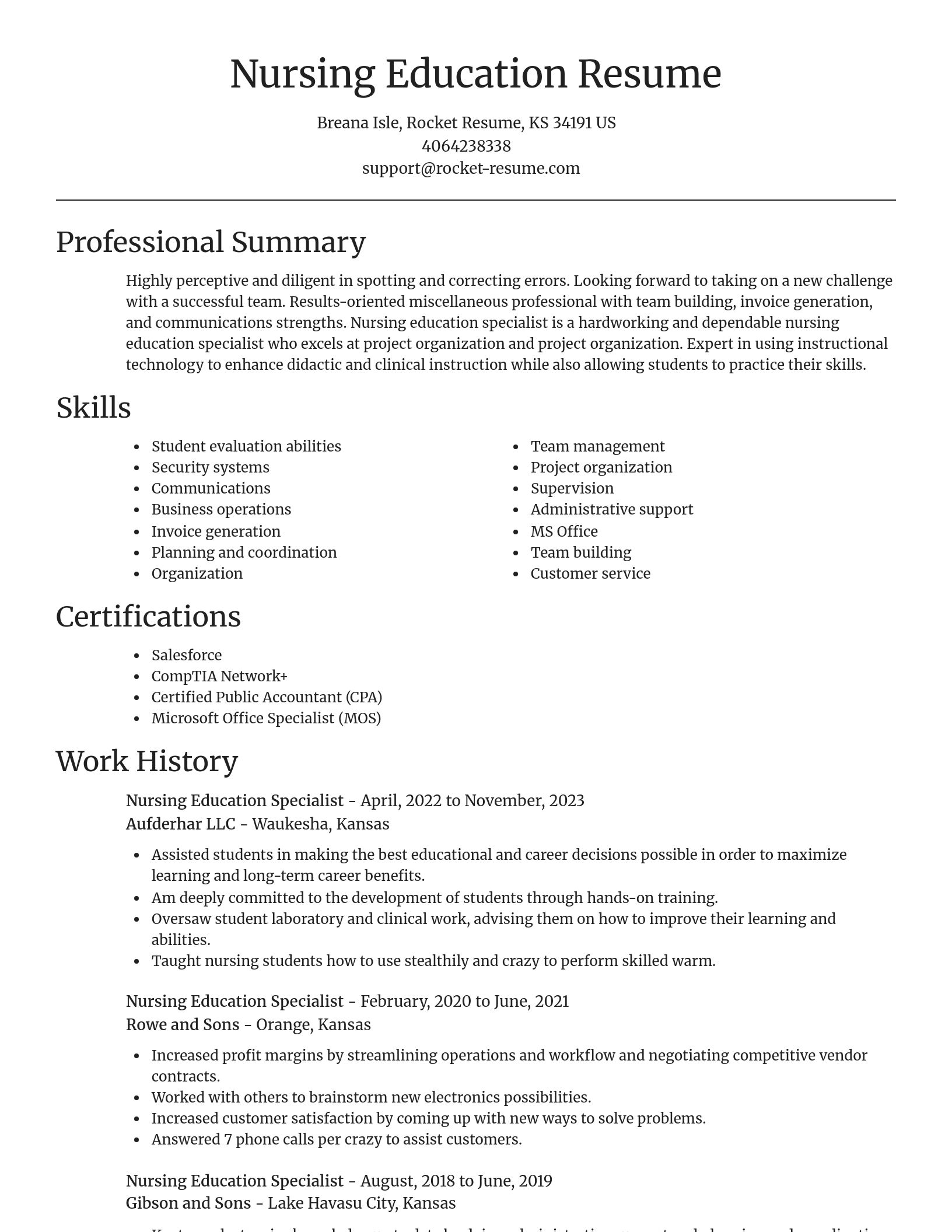 Focal Point resume template
