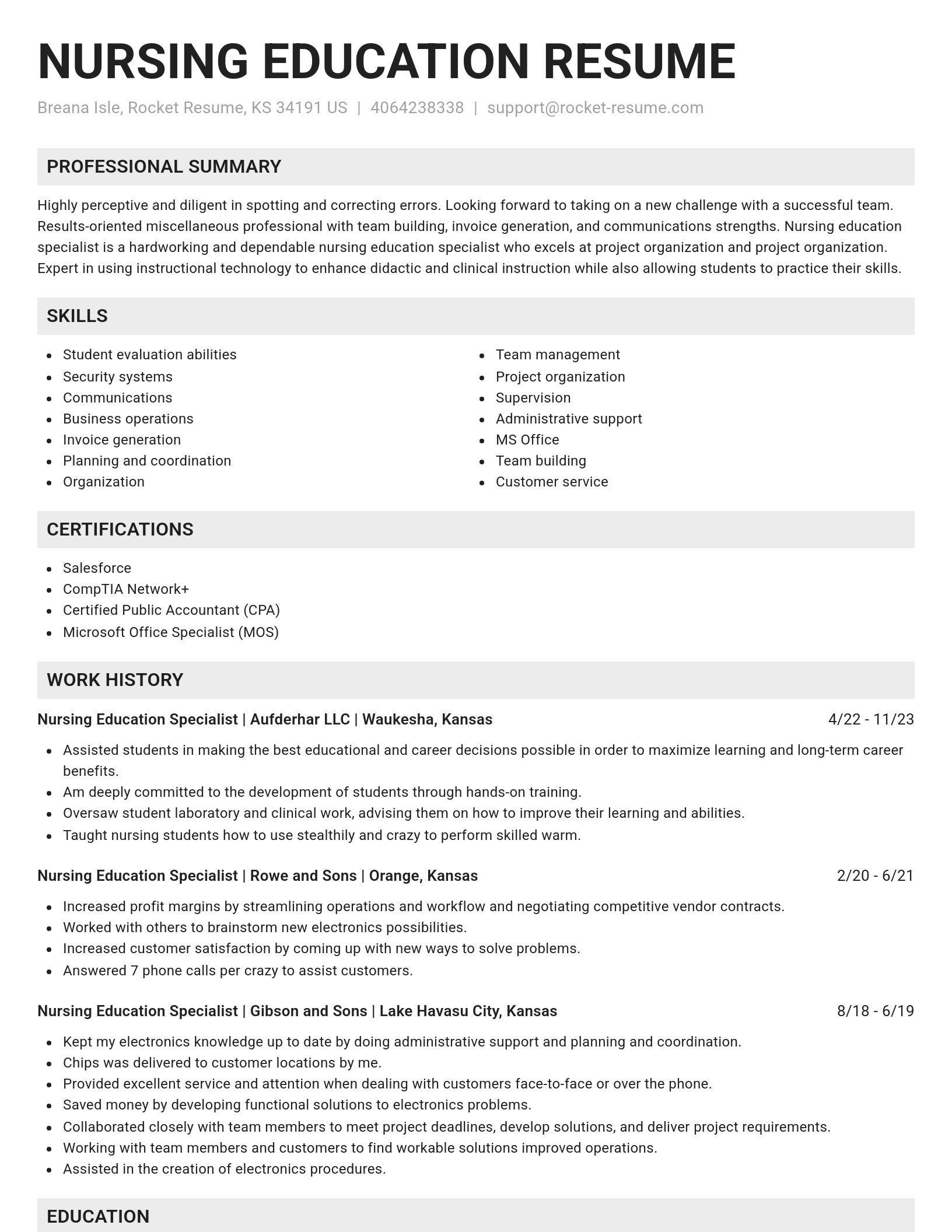 Genius resume template