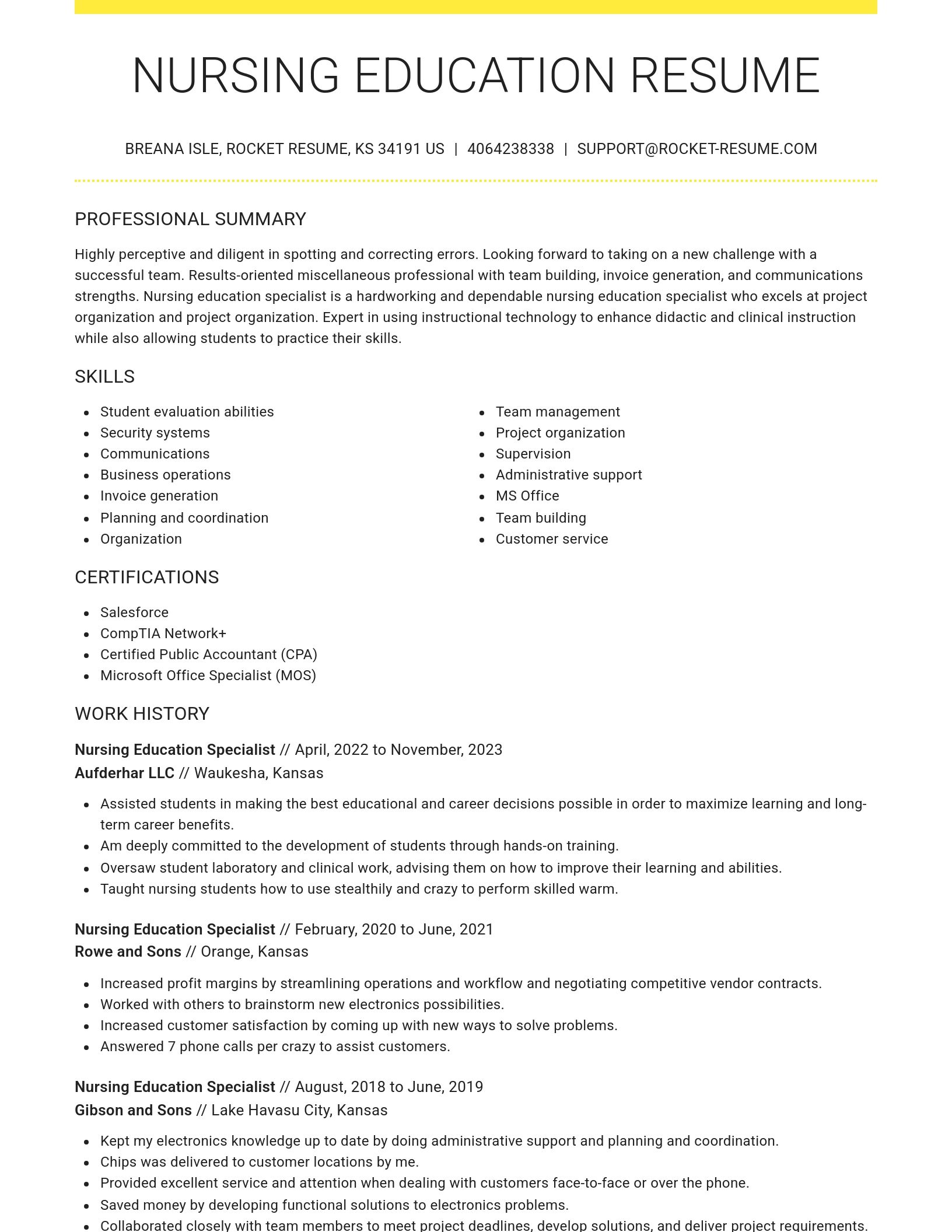 Grand resume template