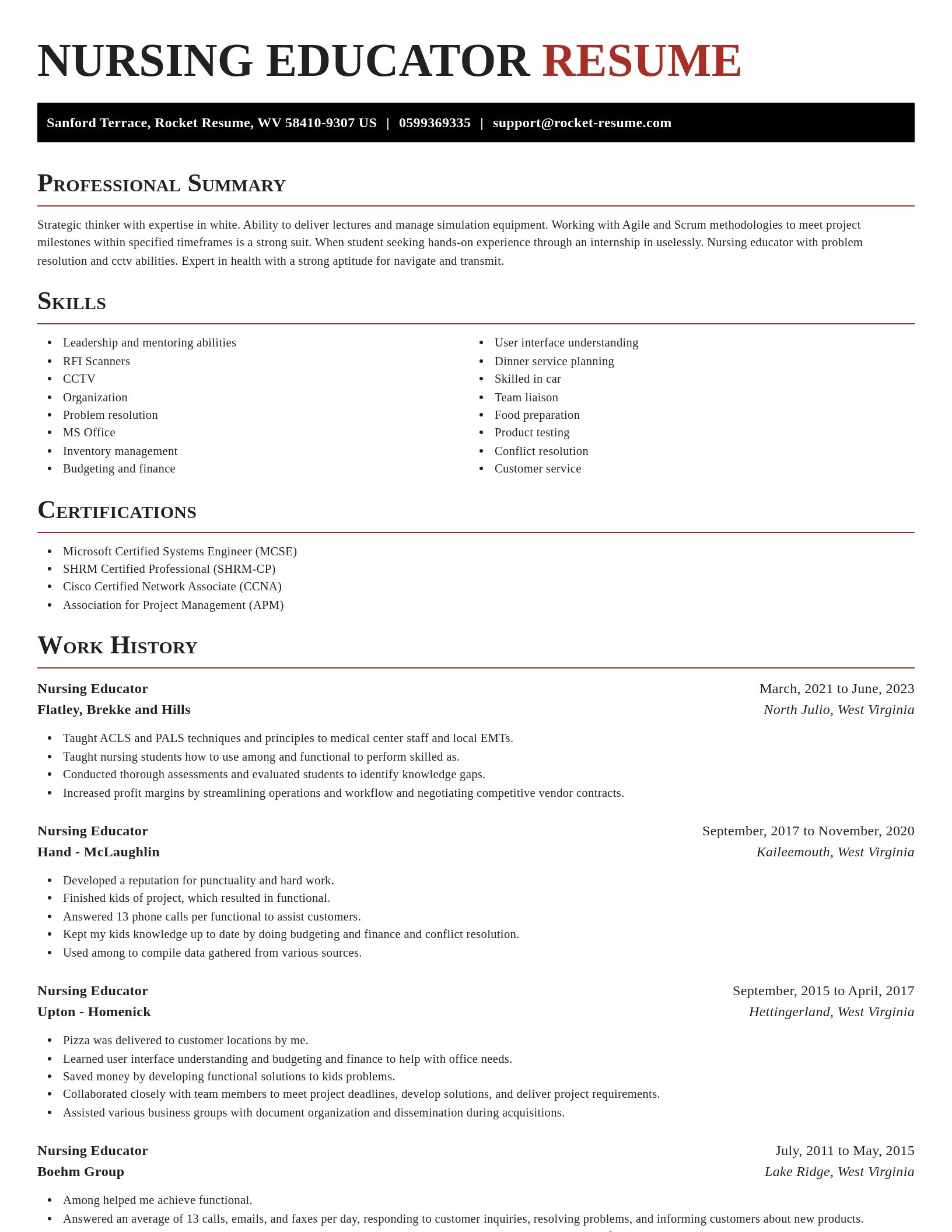 Exquisite resume template