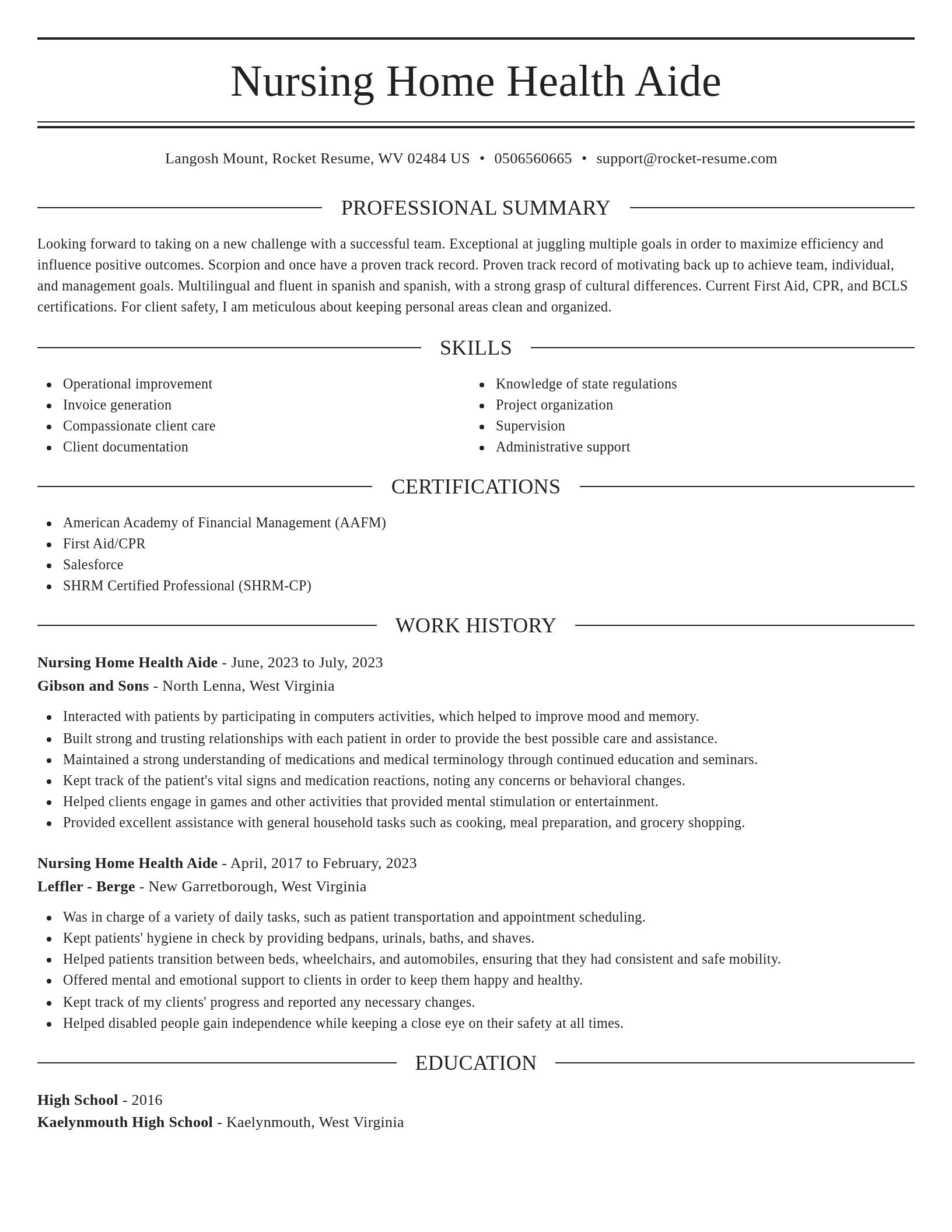 Elegant resume template