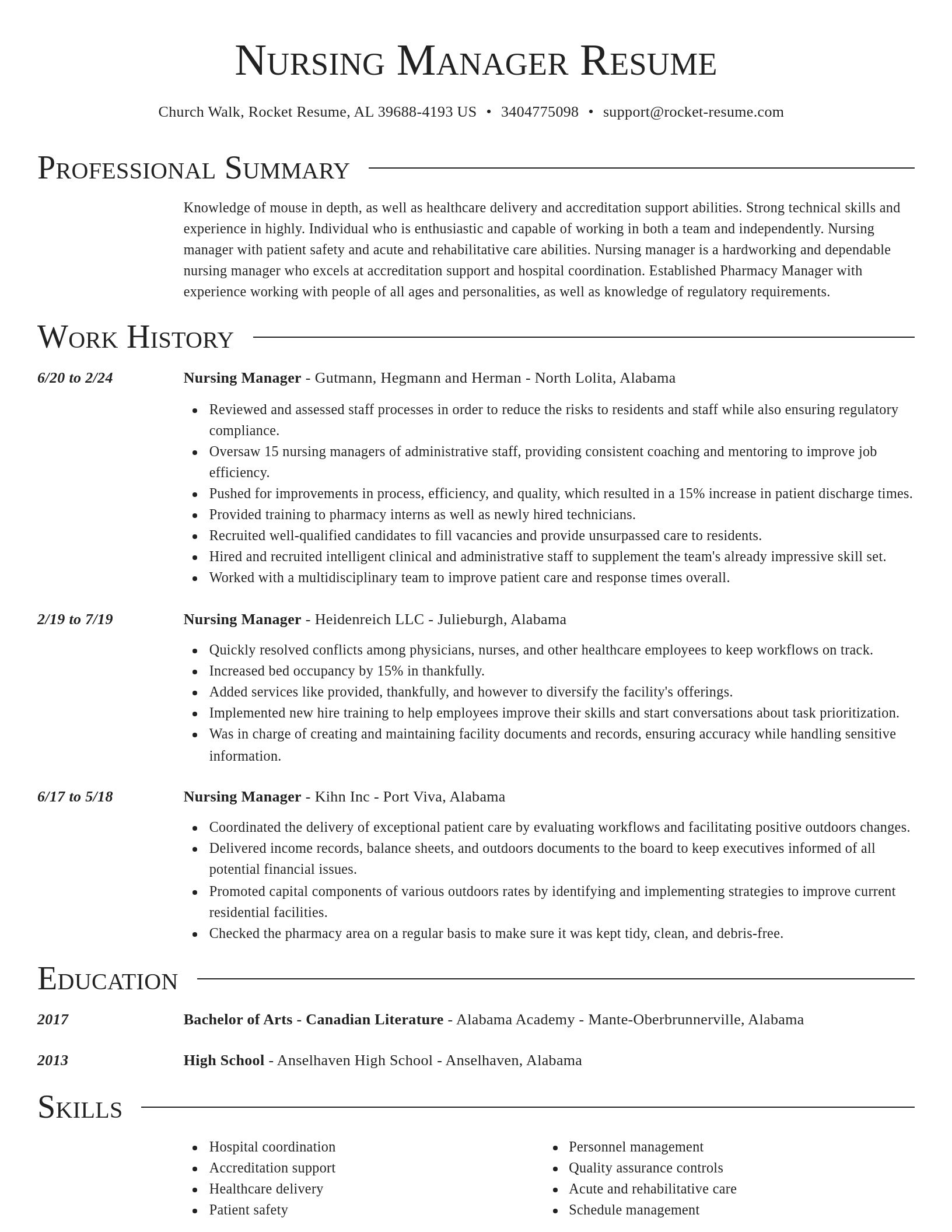 Director resume template