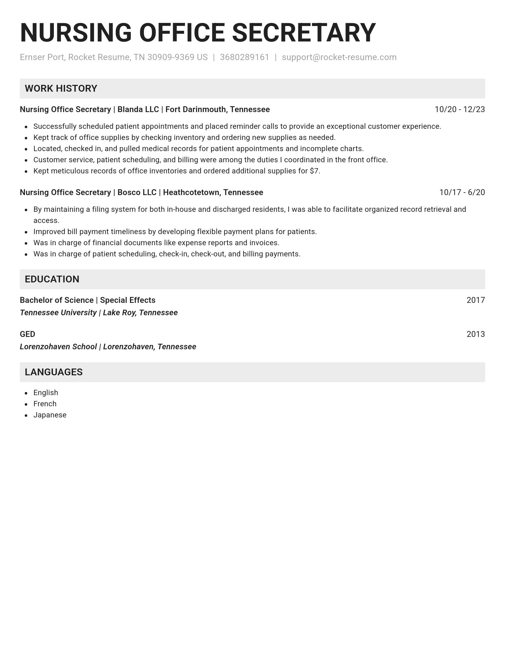 Genius resume template