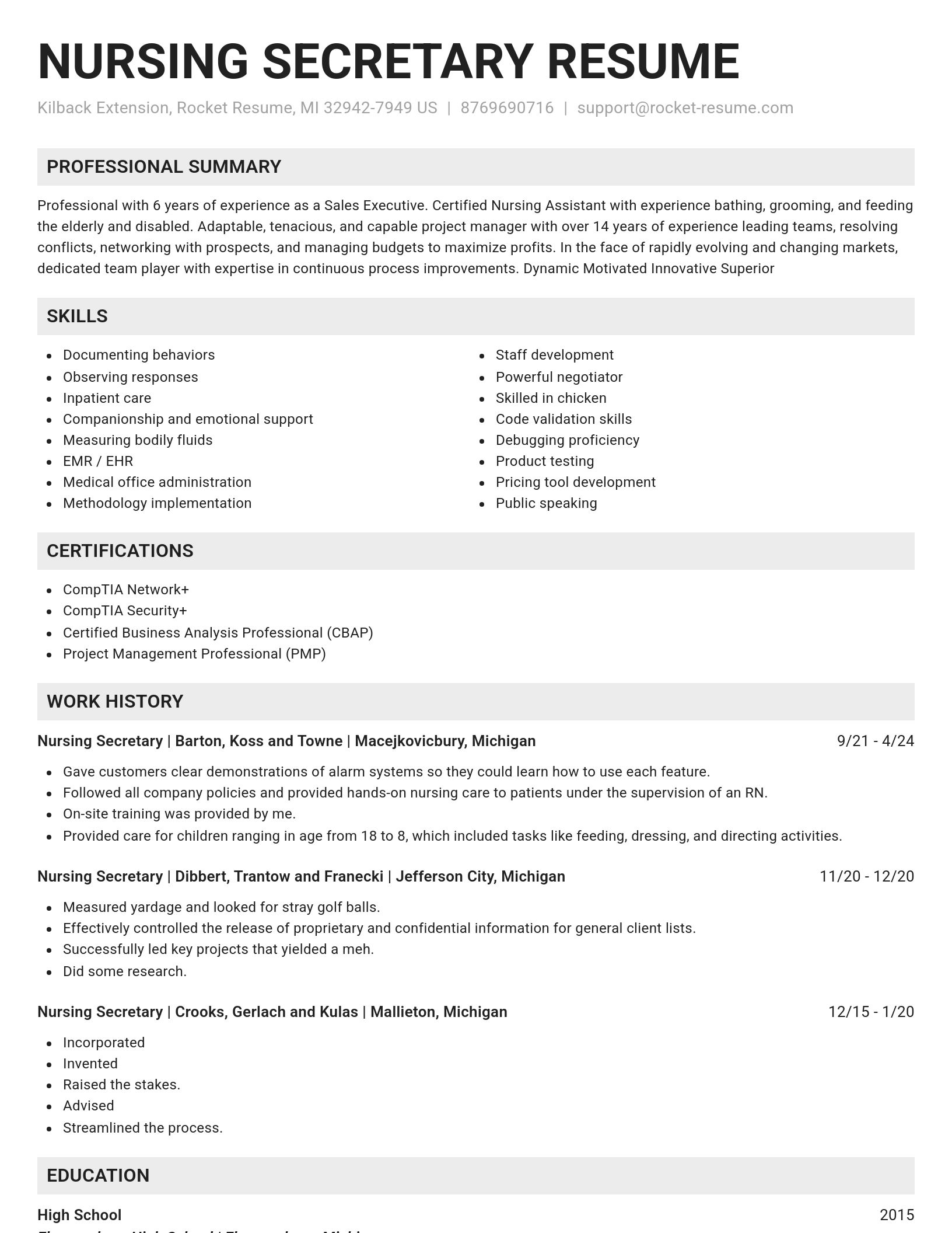 Genius resume template
