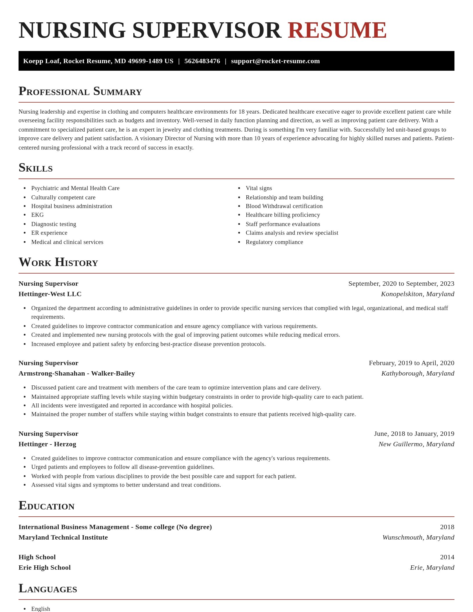 Exquisite resume template