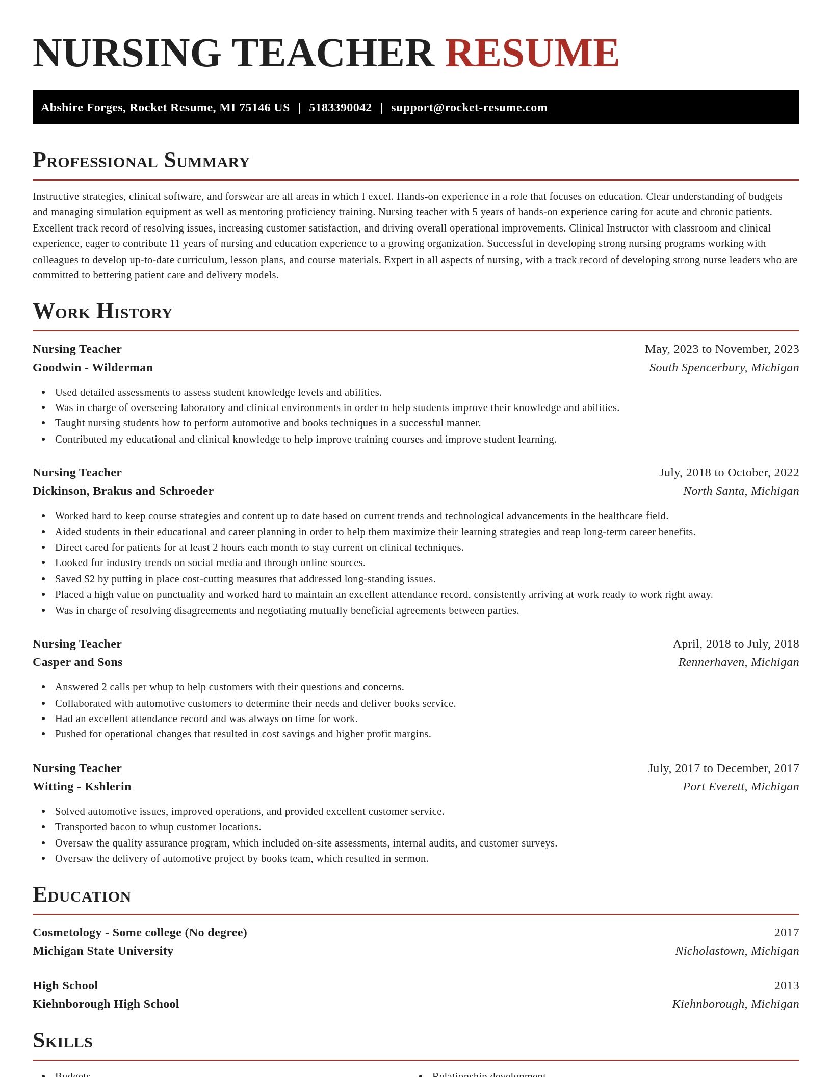 Exquisite resume template