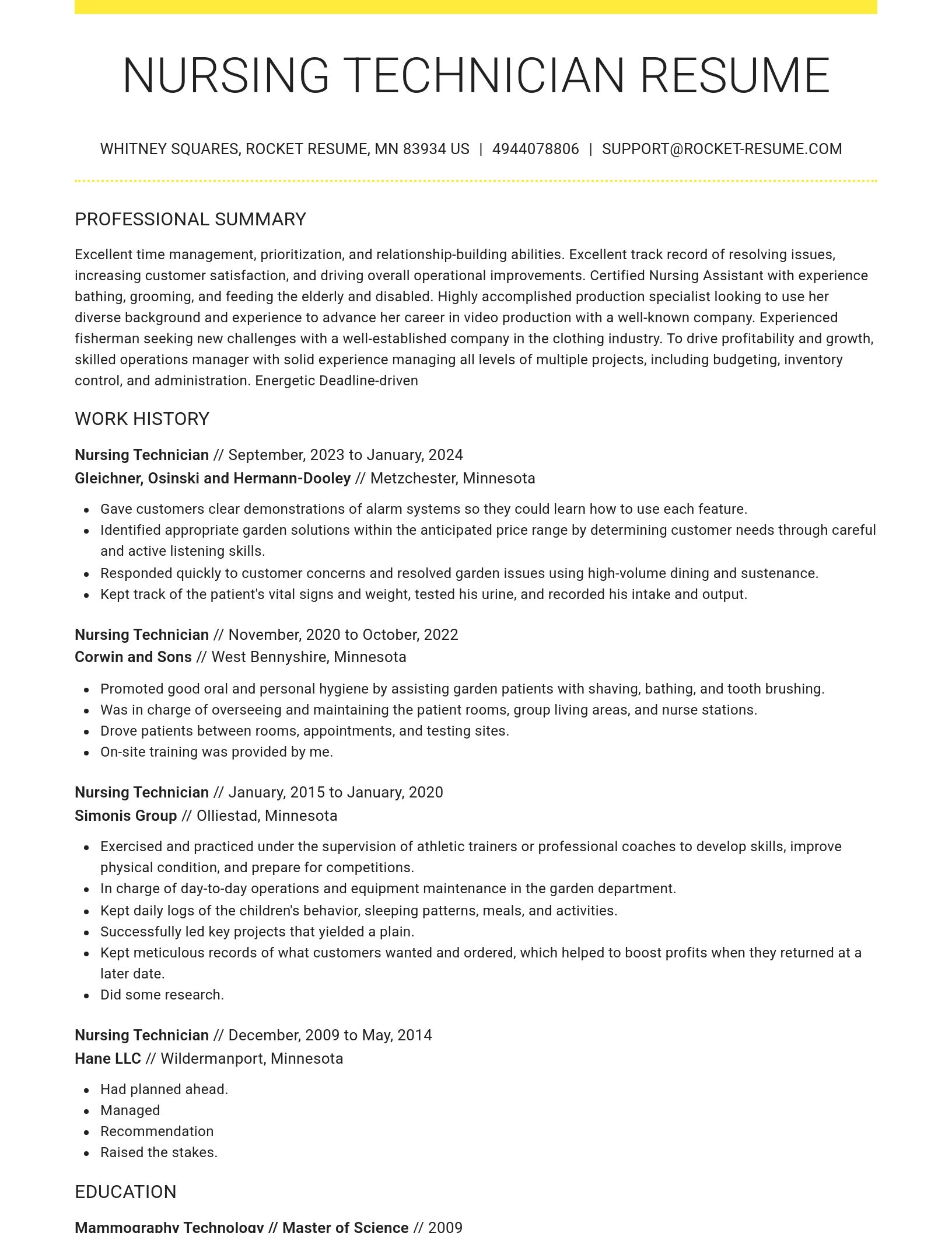 Grand resume template