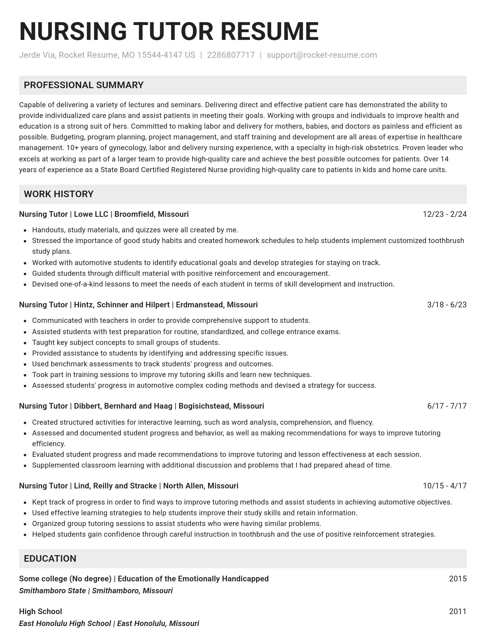 Genius resume template
