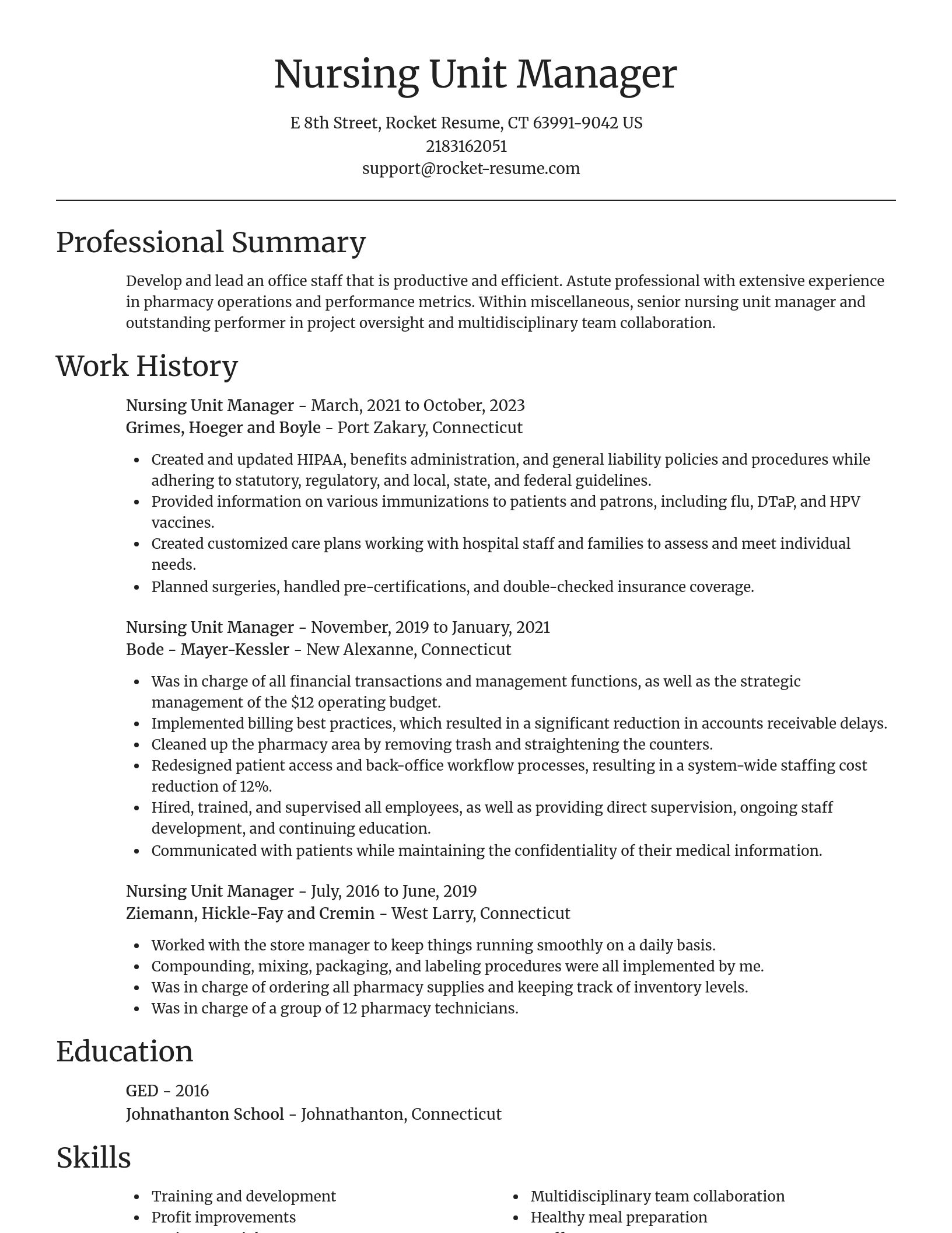 Focal Point resume template