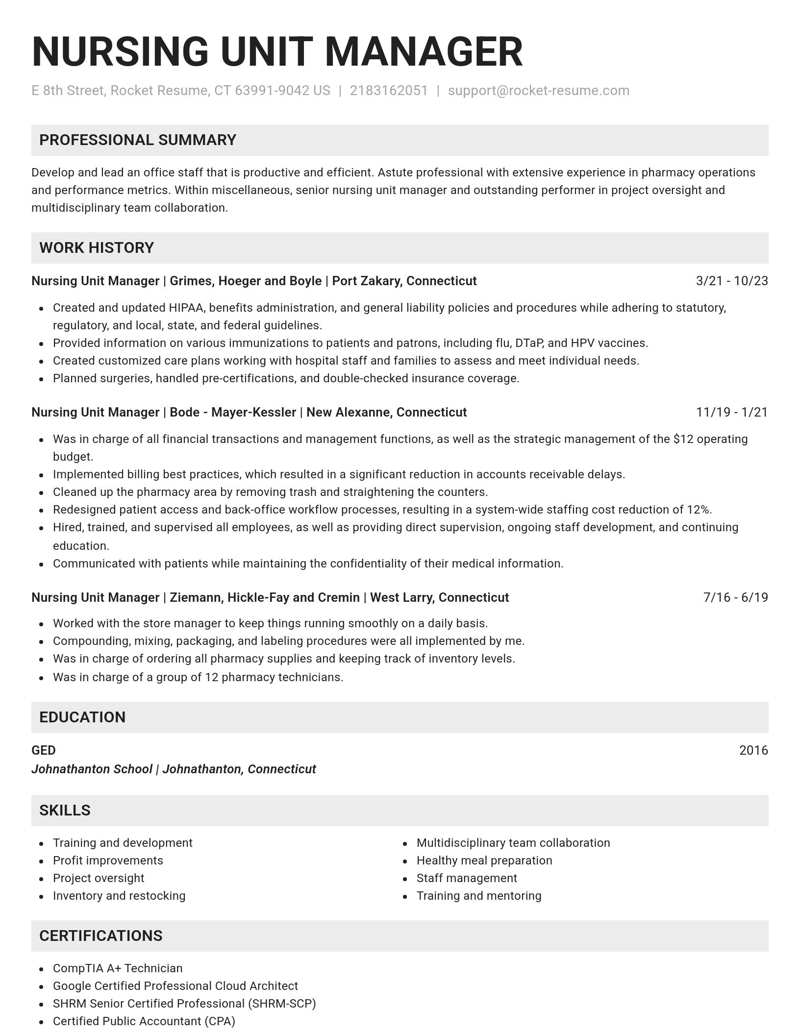 Genius resume template
