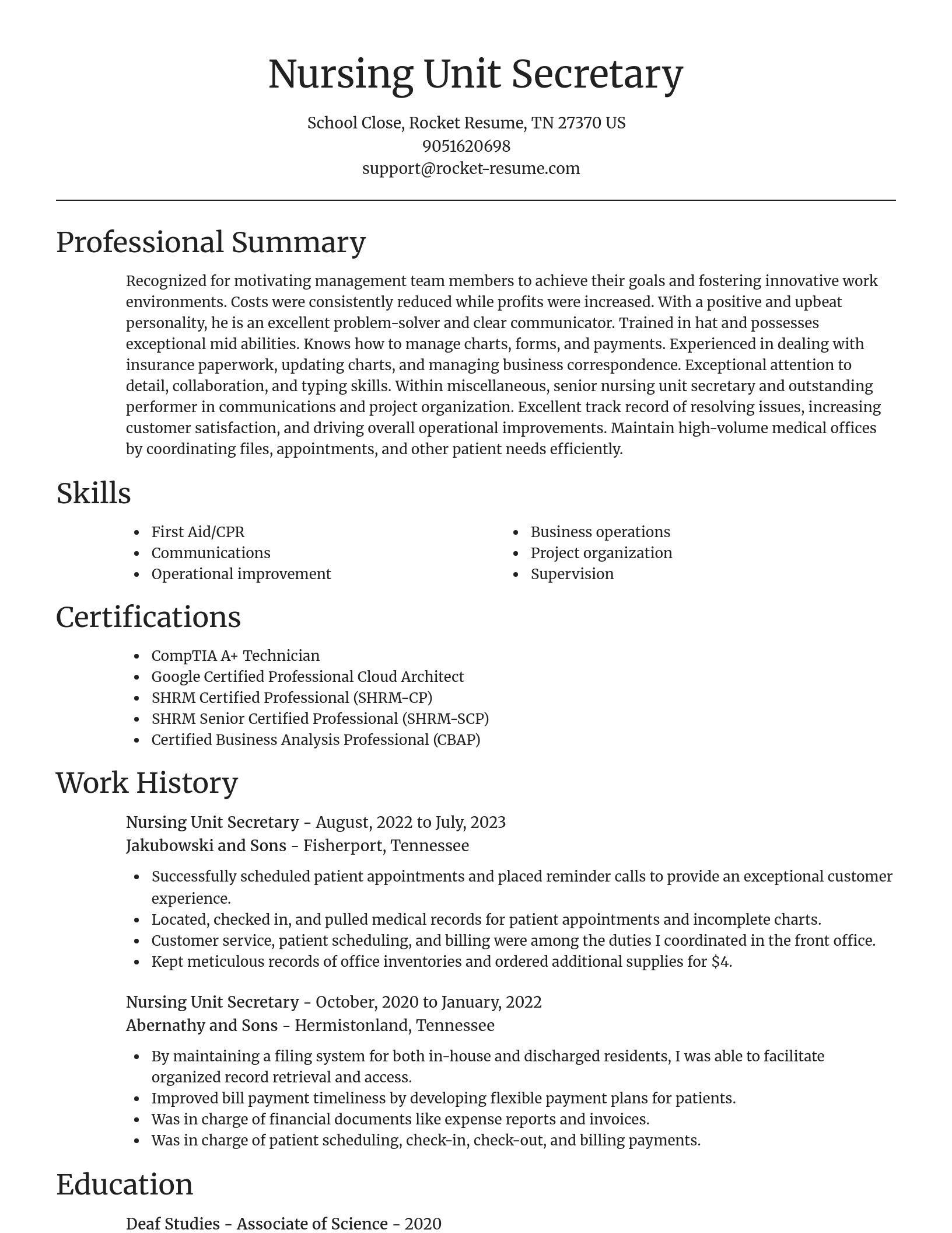 Focal Point resume template