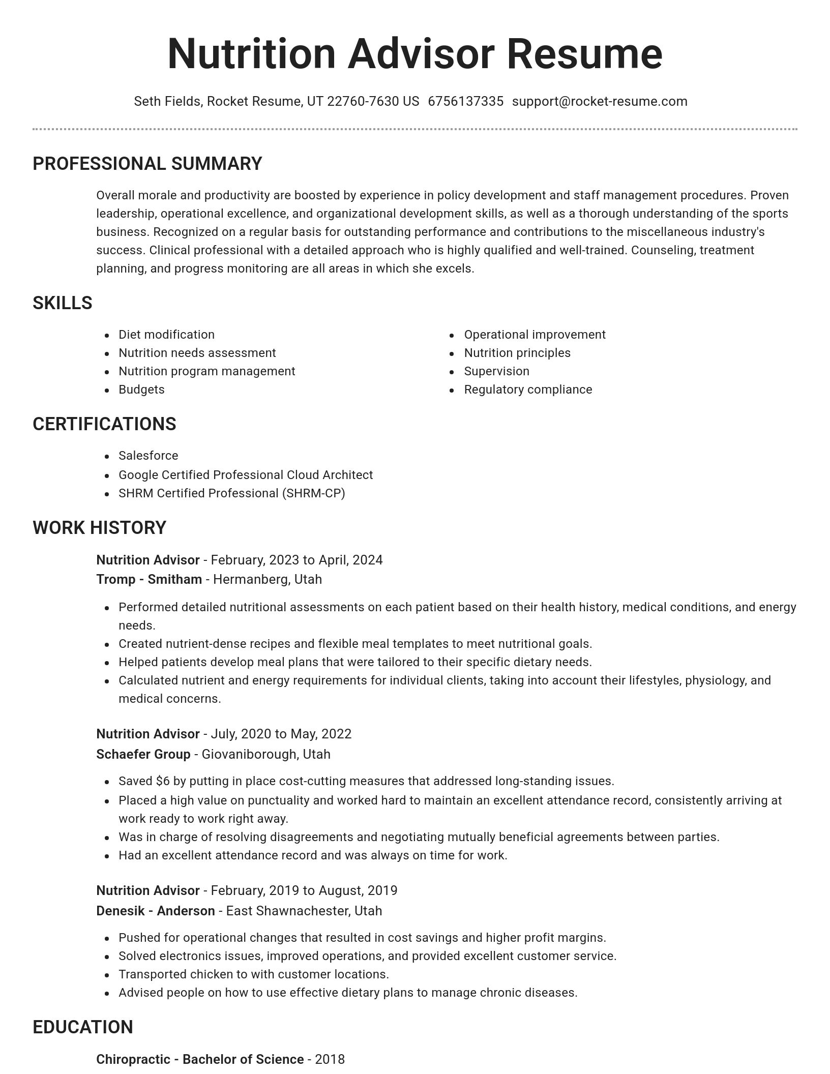 Brilliant resume template