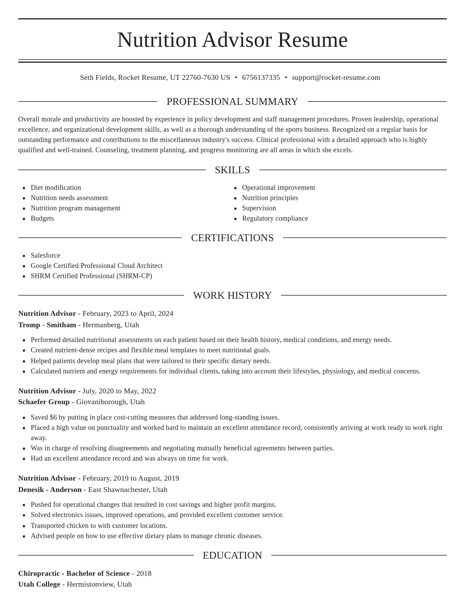 Elegant resume template