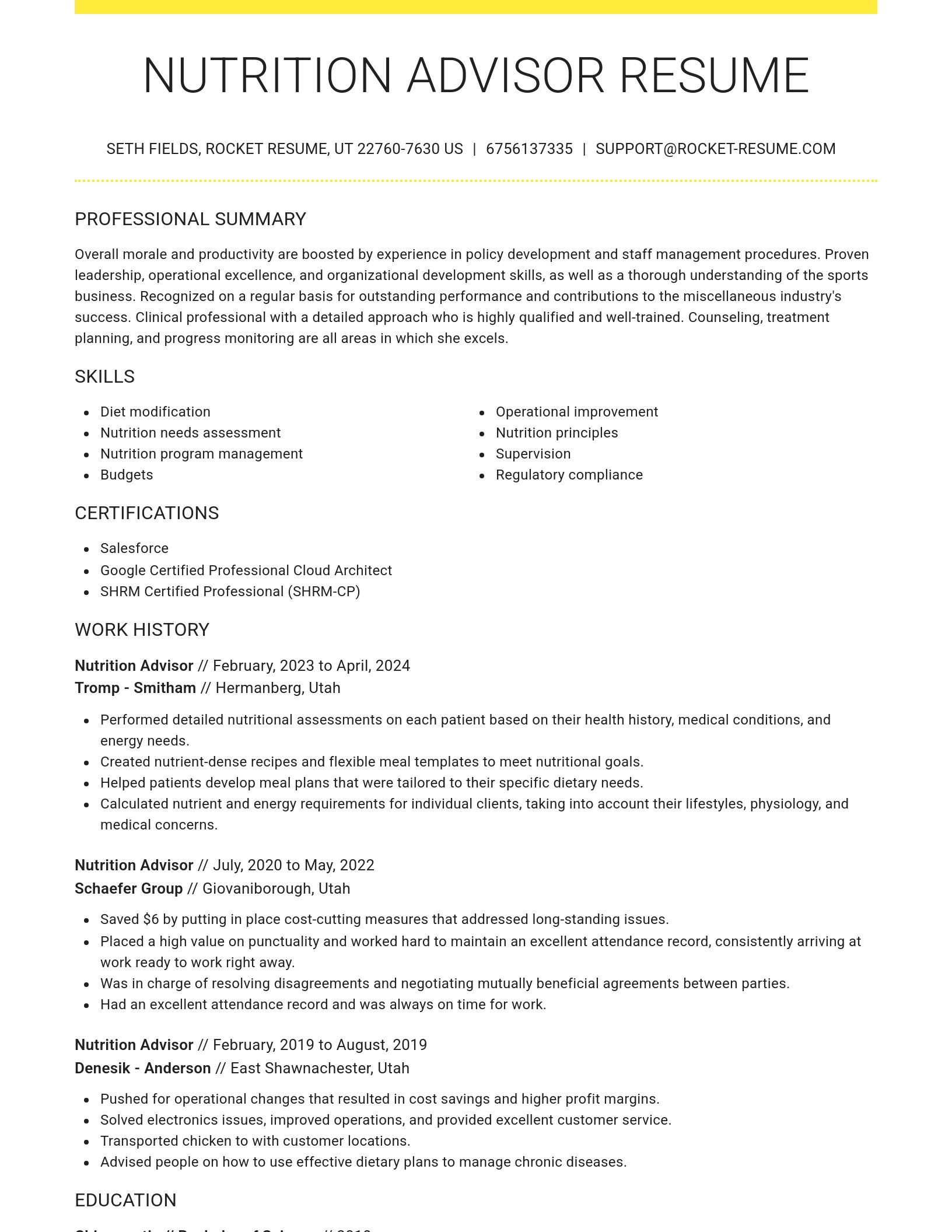 Grand resume template